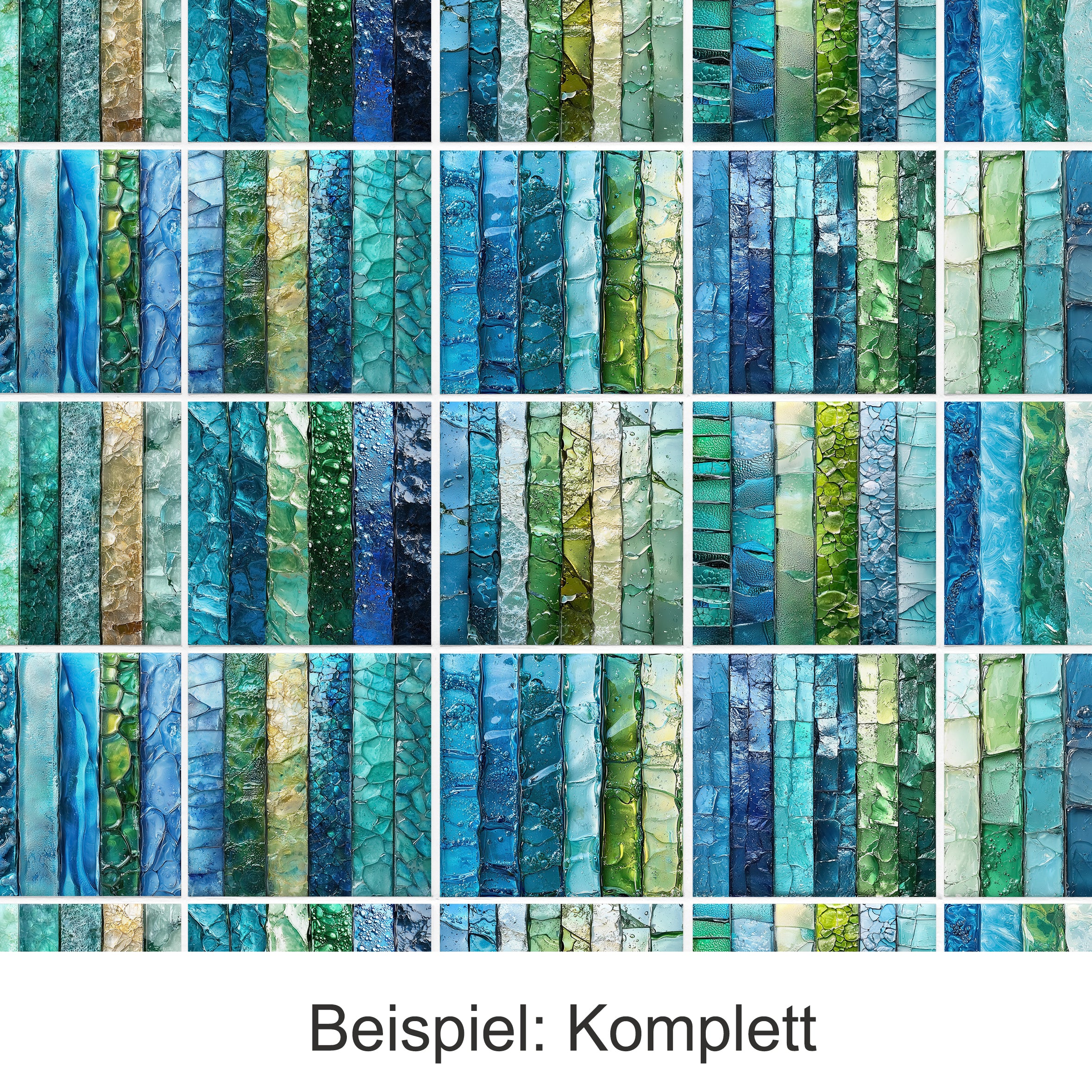 Fliesenaufkleber mit Wasserfarben-Motiv