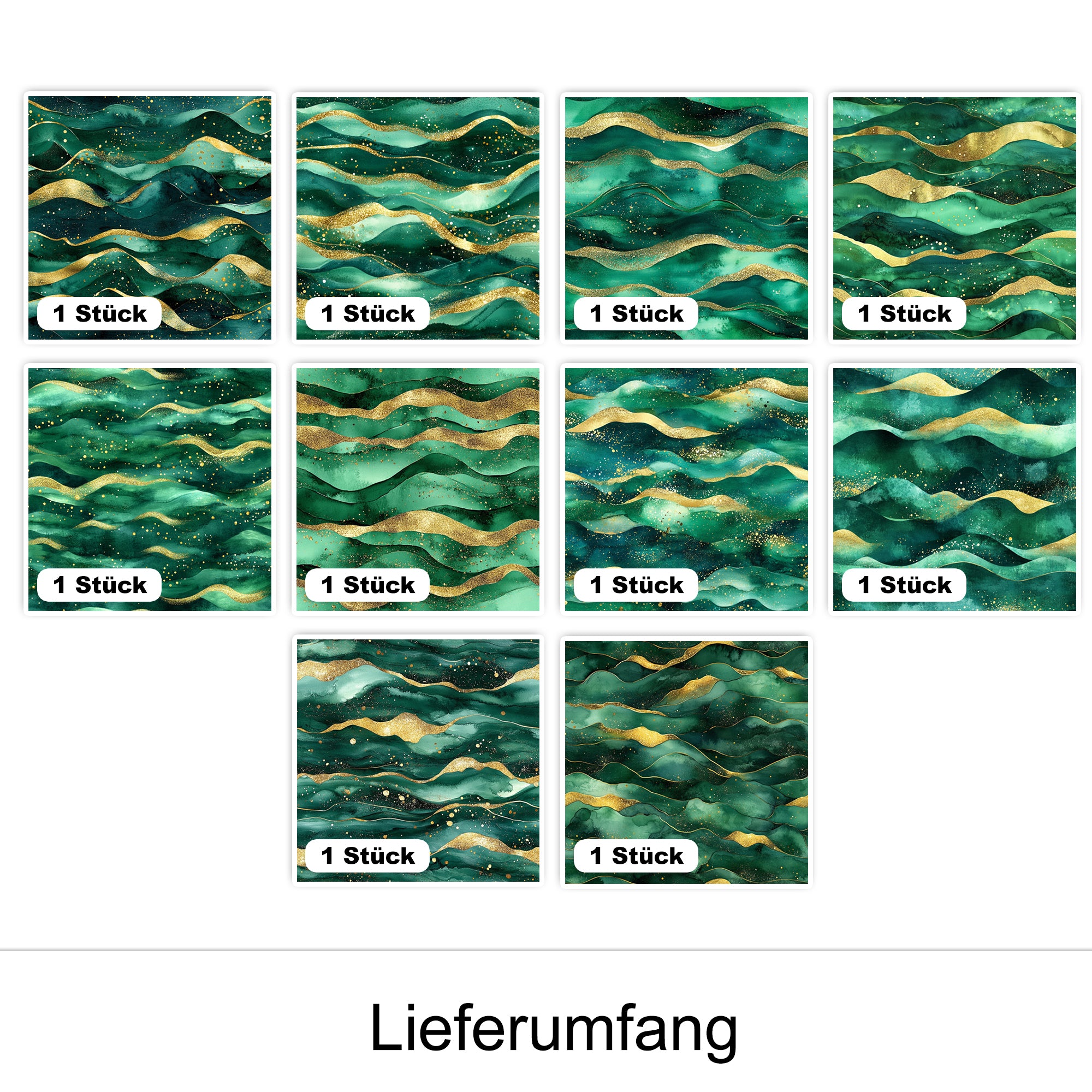 Fliesenfolie Grüner Wellenlook