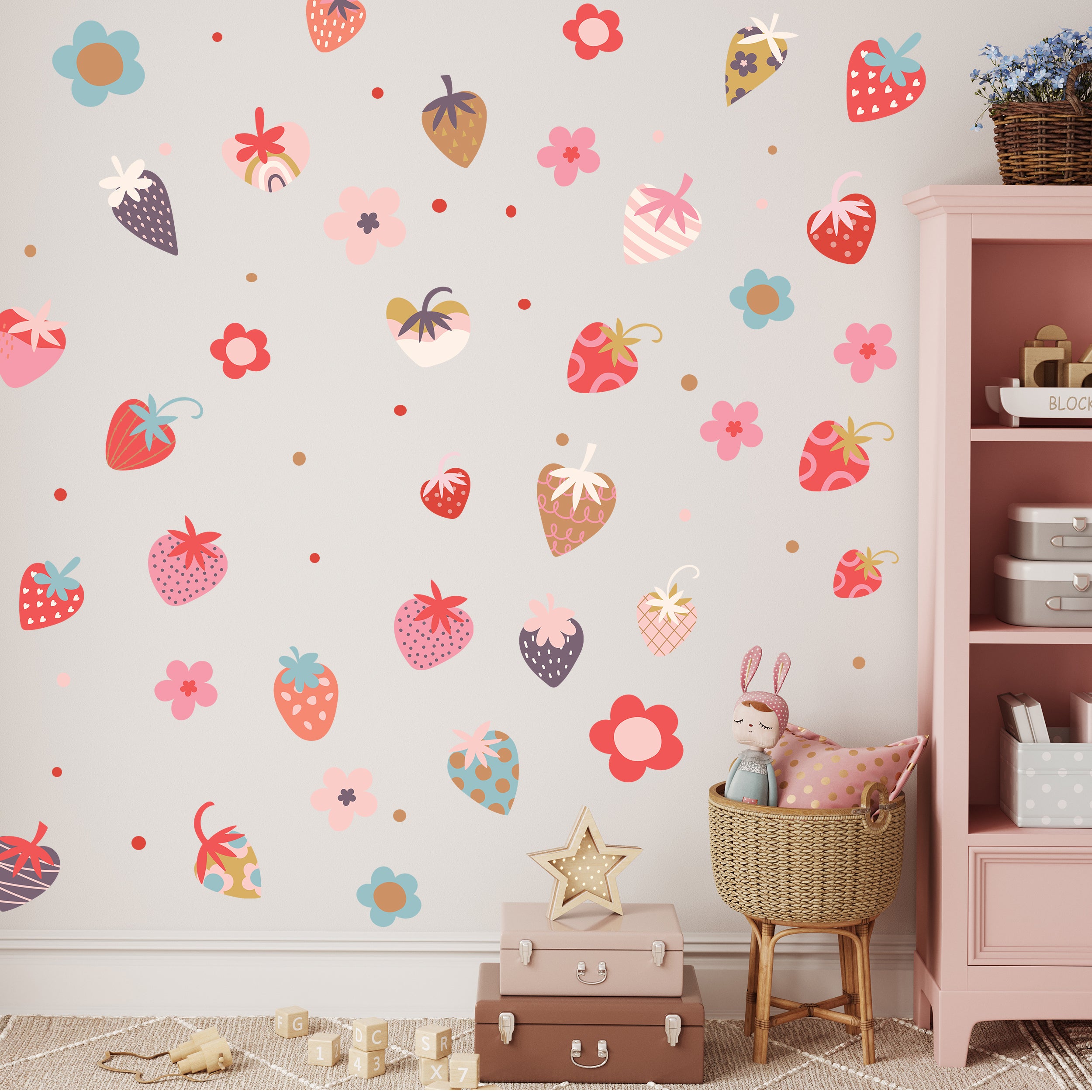 Wandtattoo Erdbeeren