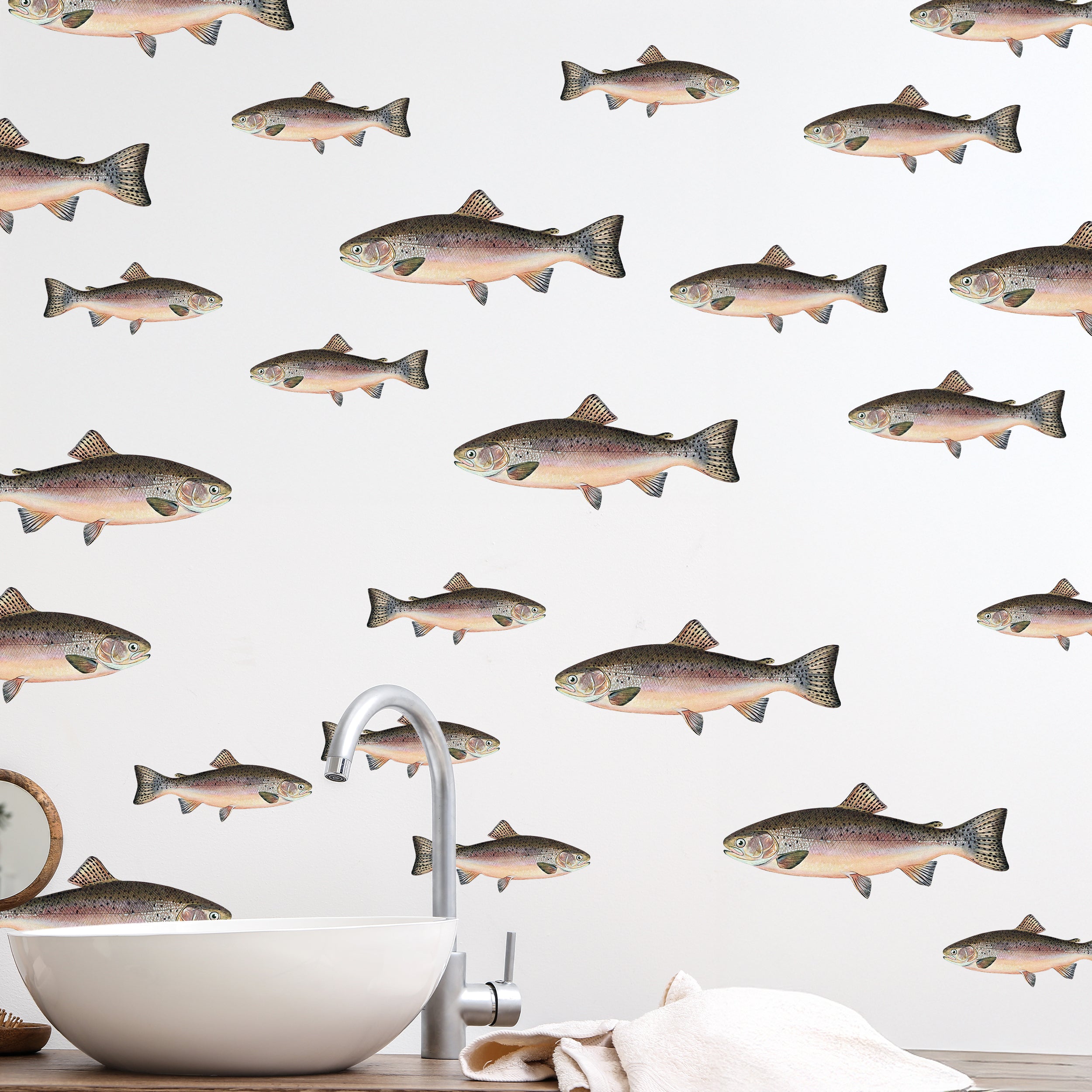 Wandtattoo Regenbogenforellen Set