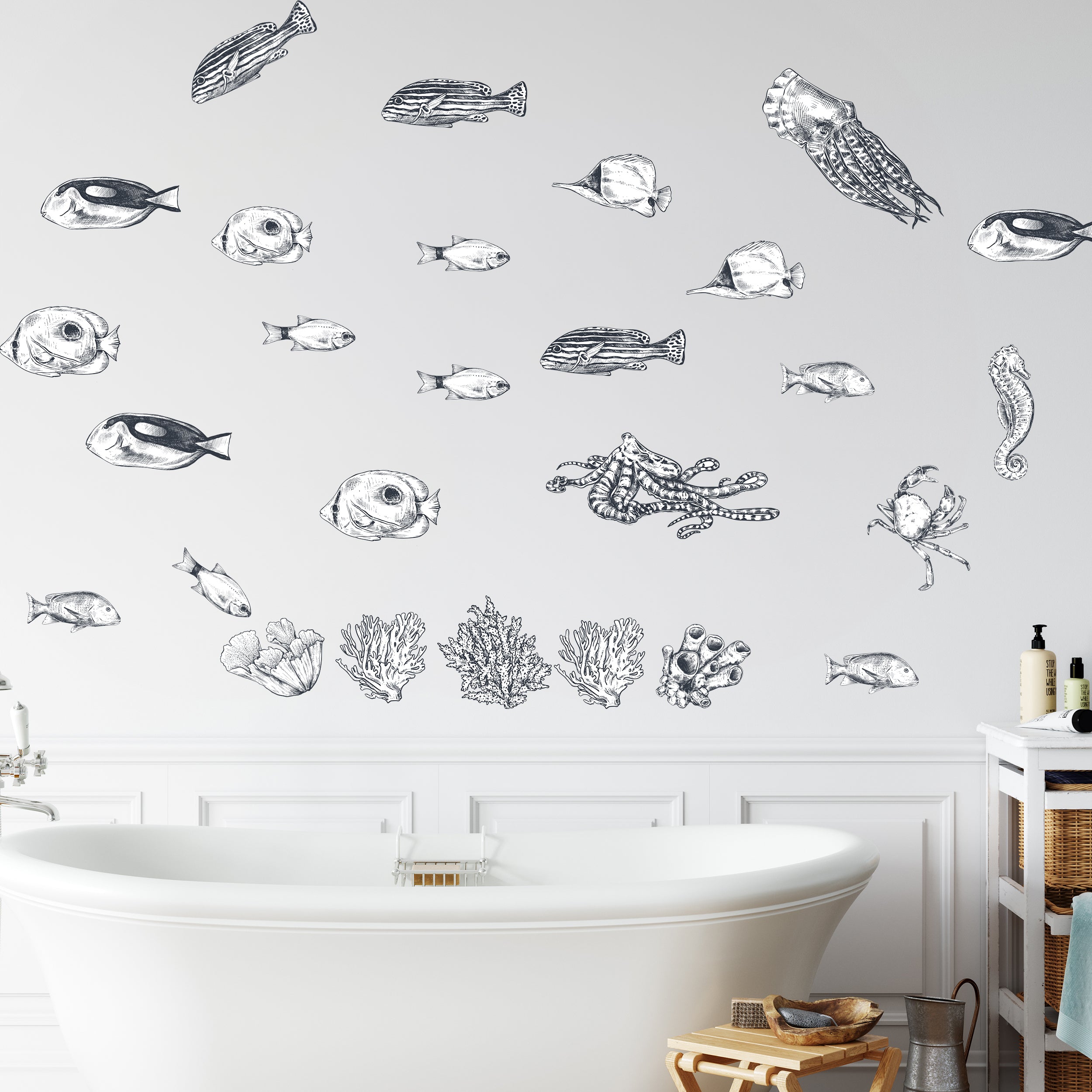 Wandtattoo Meeresbewohner