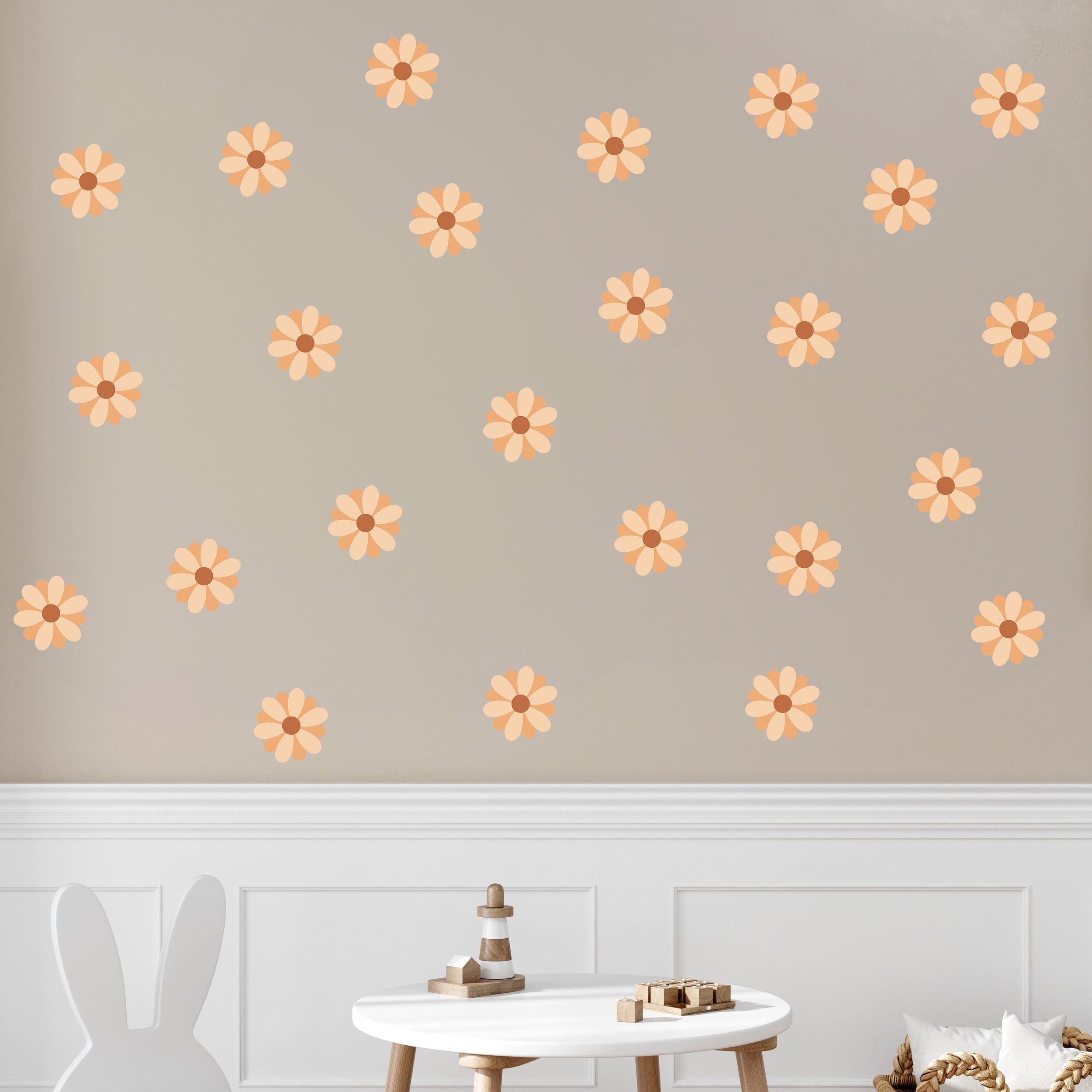 Wandtattoo Retro Blumen