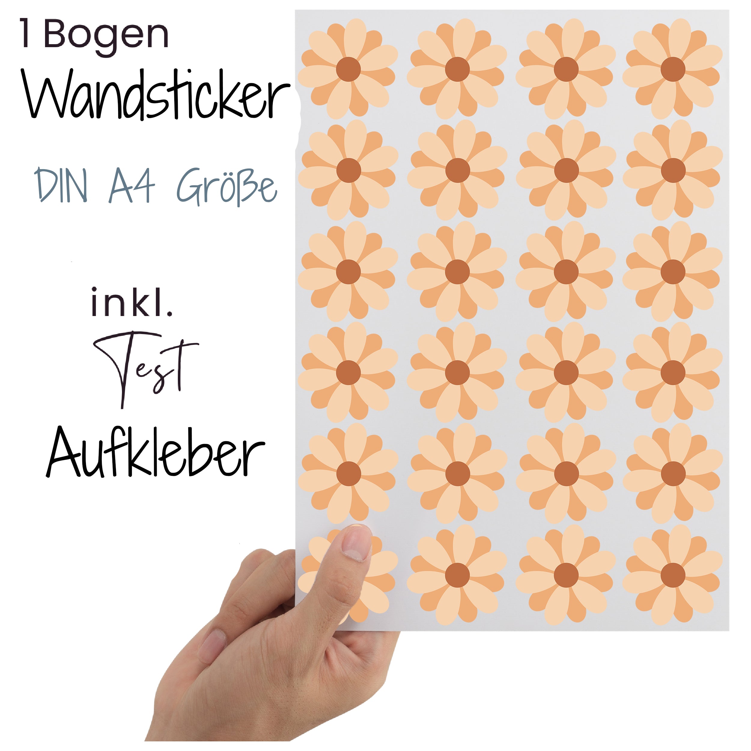 Wandtattoo Retro Blumen