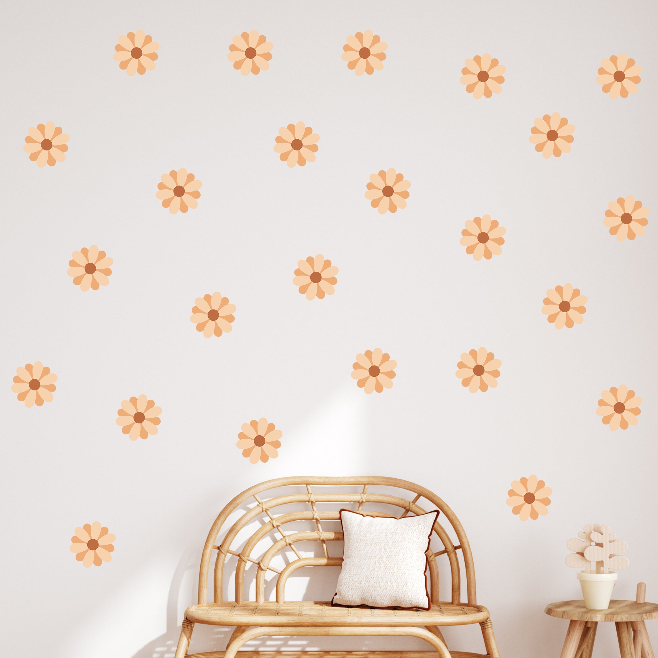 Wandtattoo Retro Blumen