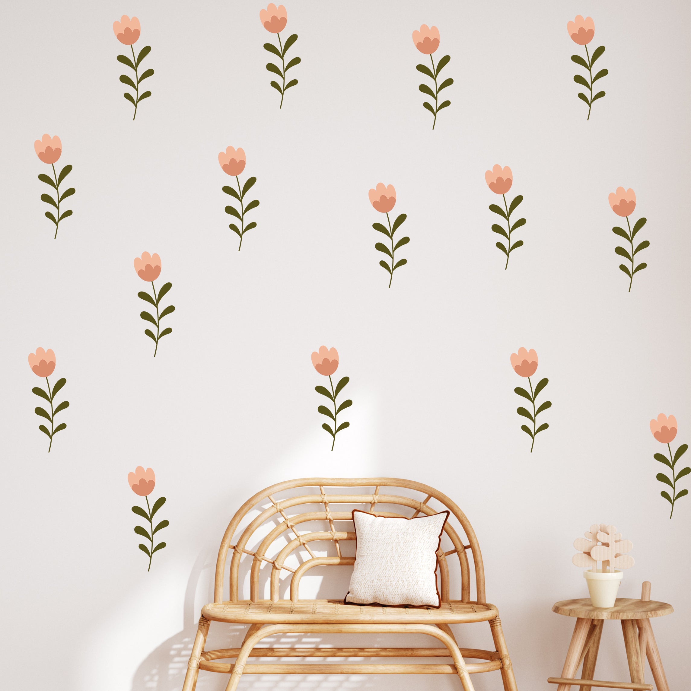 Wandtattoo Boho Blumen