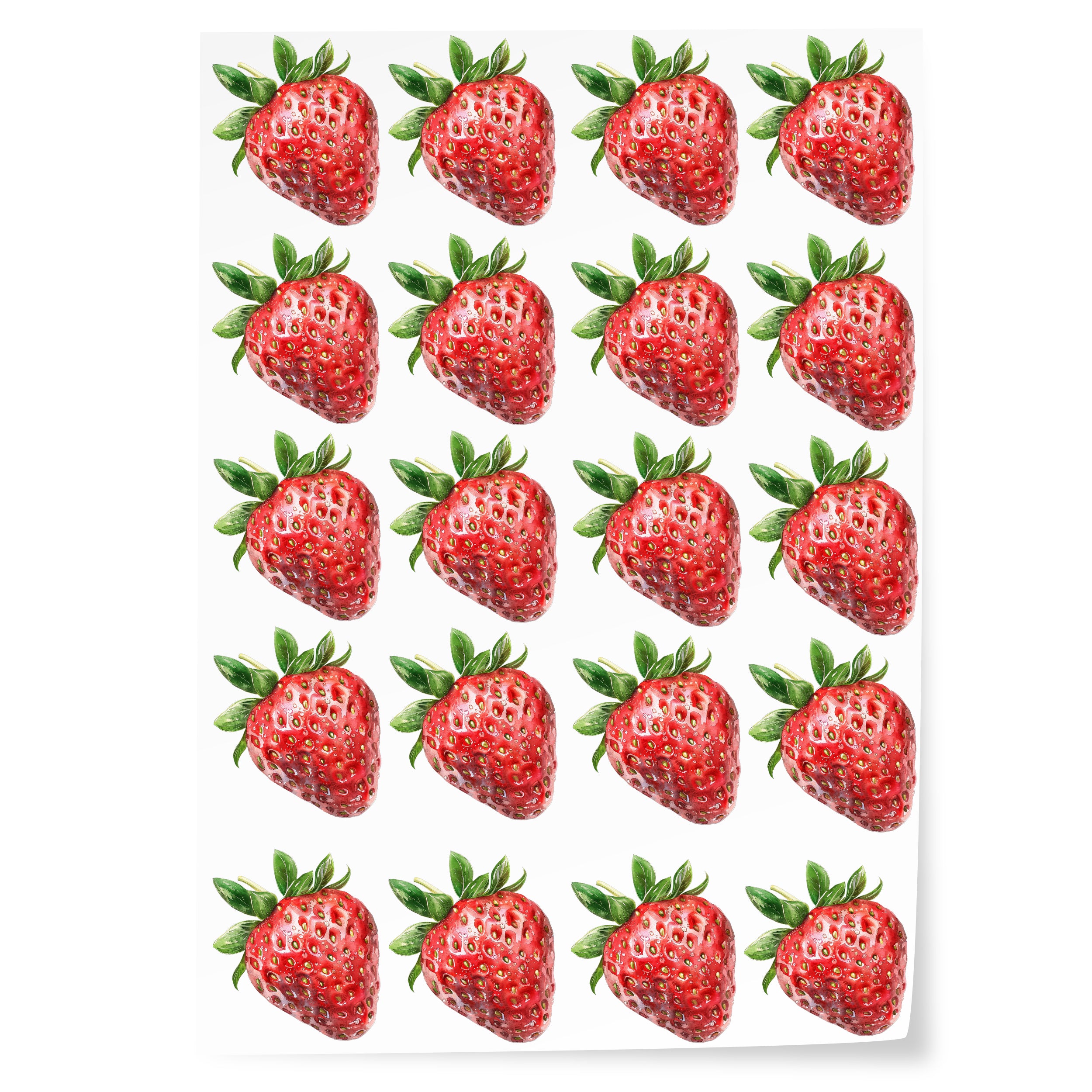 Wandtattoo 20 süße Erdbeeren