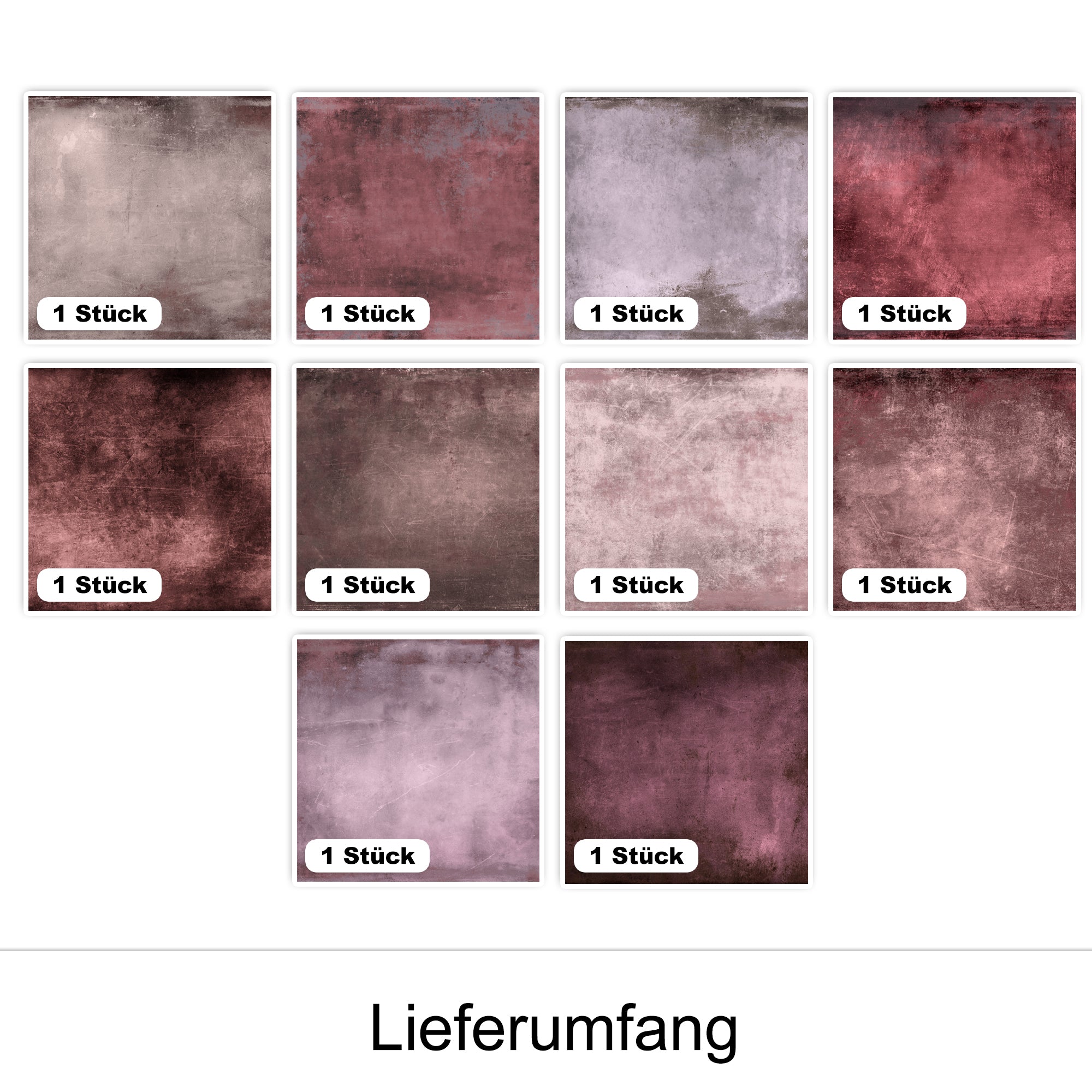 Fliesenaufkleber in Vintage Beton & Metall