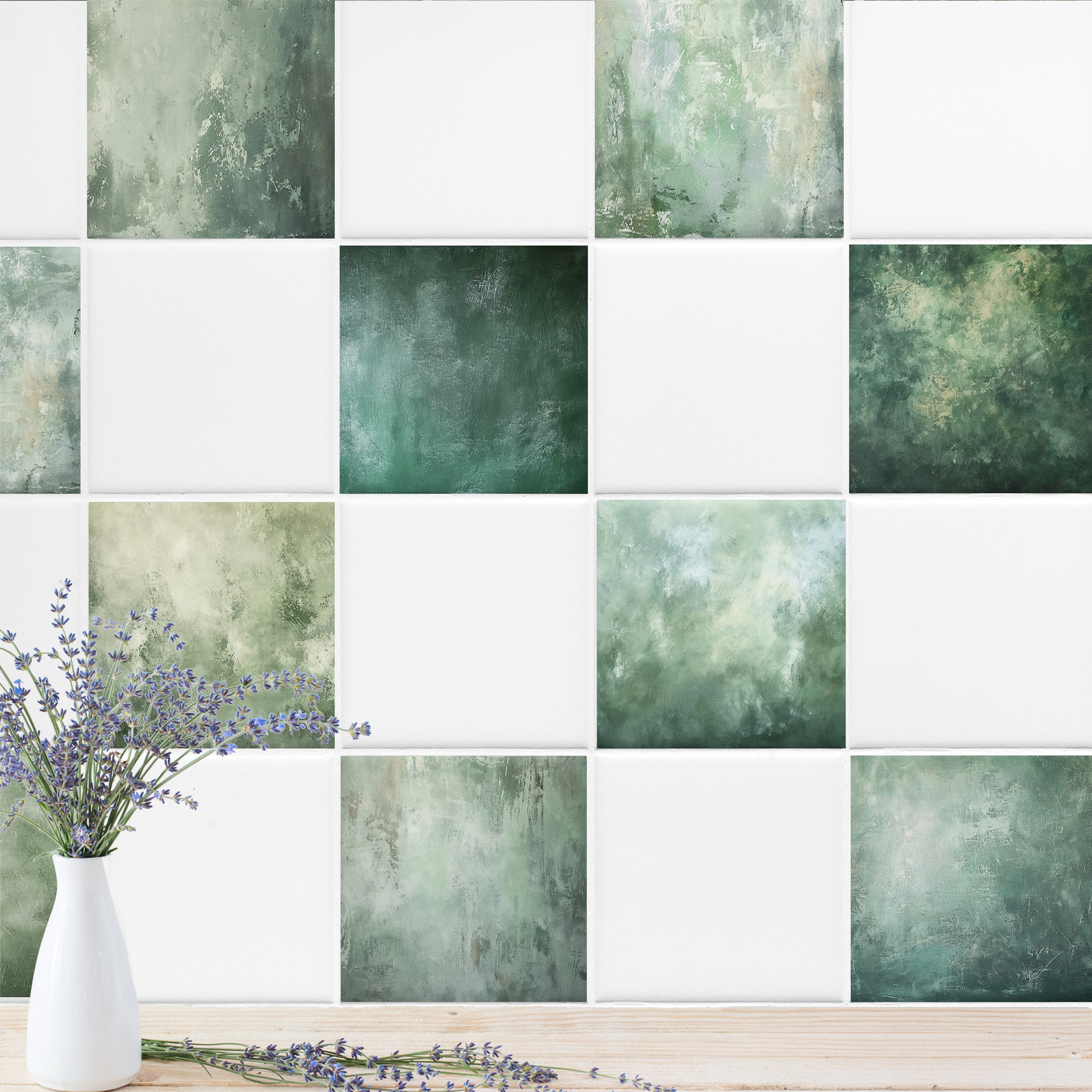 Fliesenaufkleber Salbeigrün