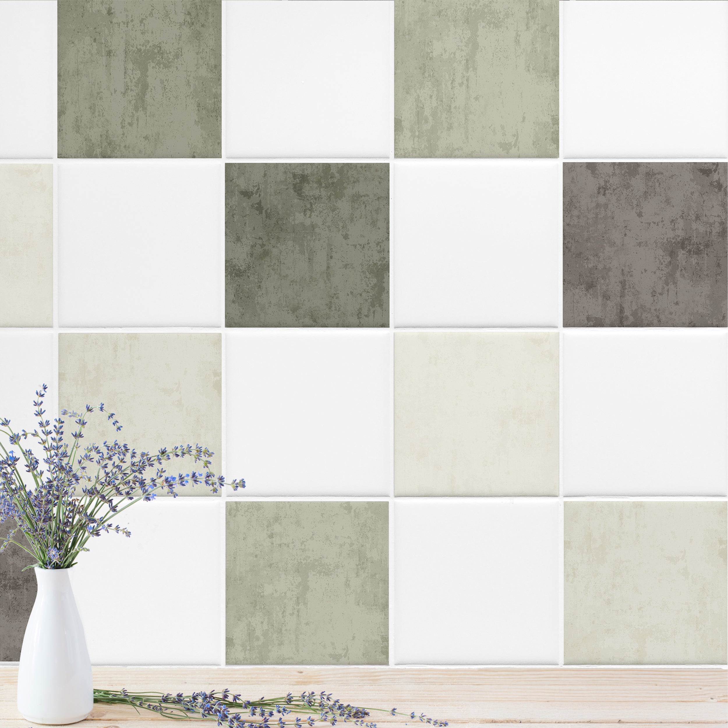 Fliesenaufkleber Grüner Farbmix