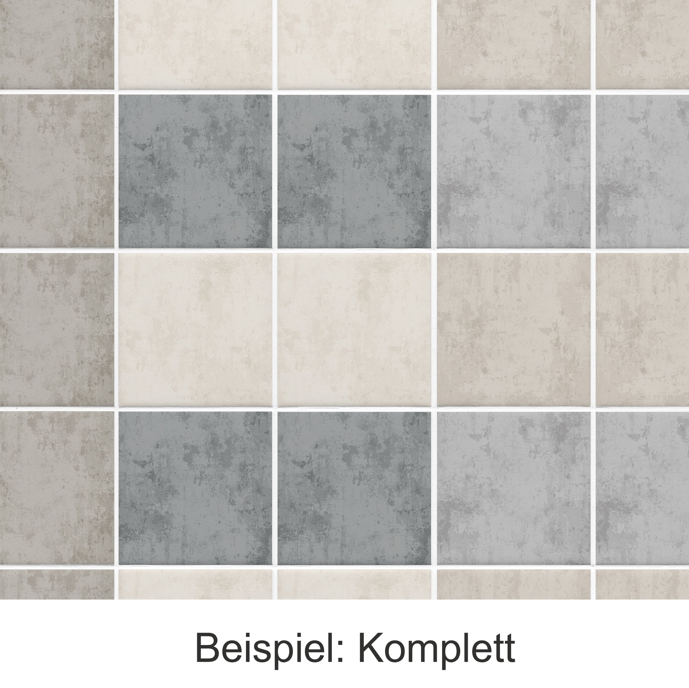 Fliesenaufkleber Beige, Sand und Hellgrau