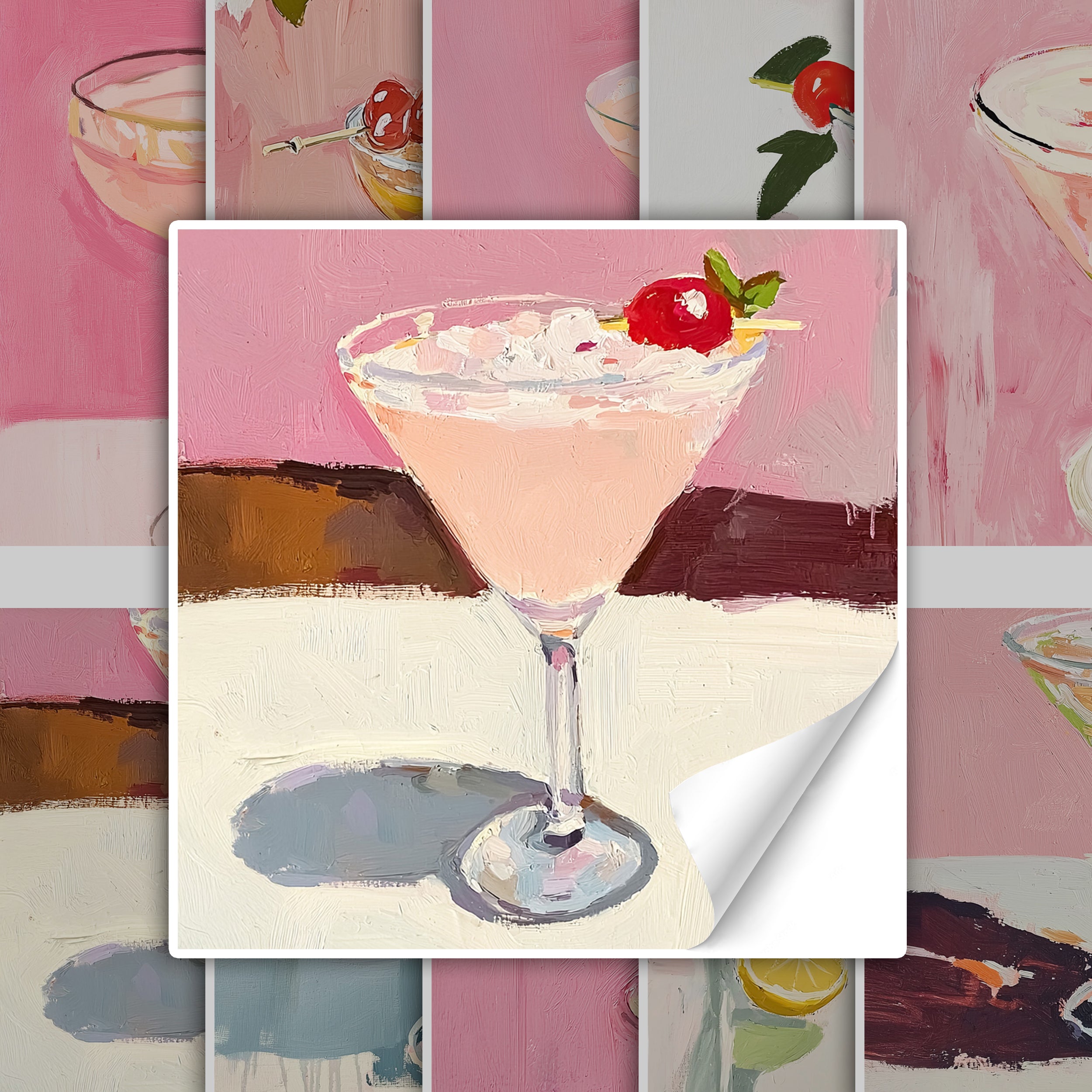 Fliesenaufkleber Cocktail