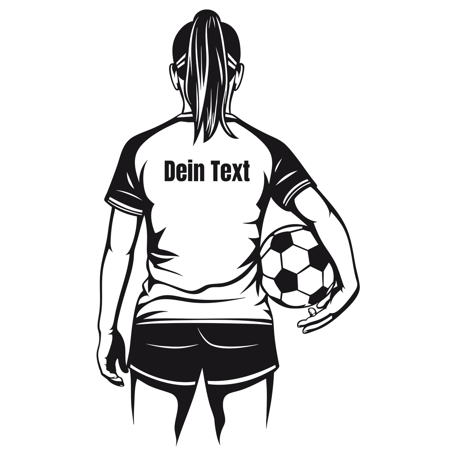 Wandtattoo Fußballspielerin