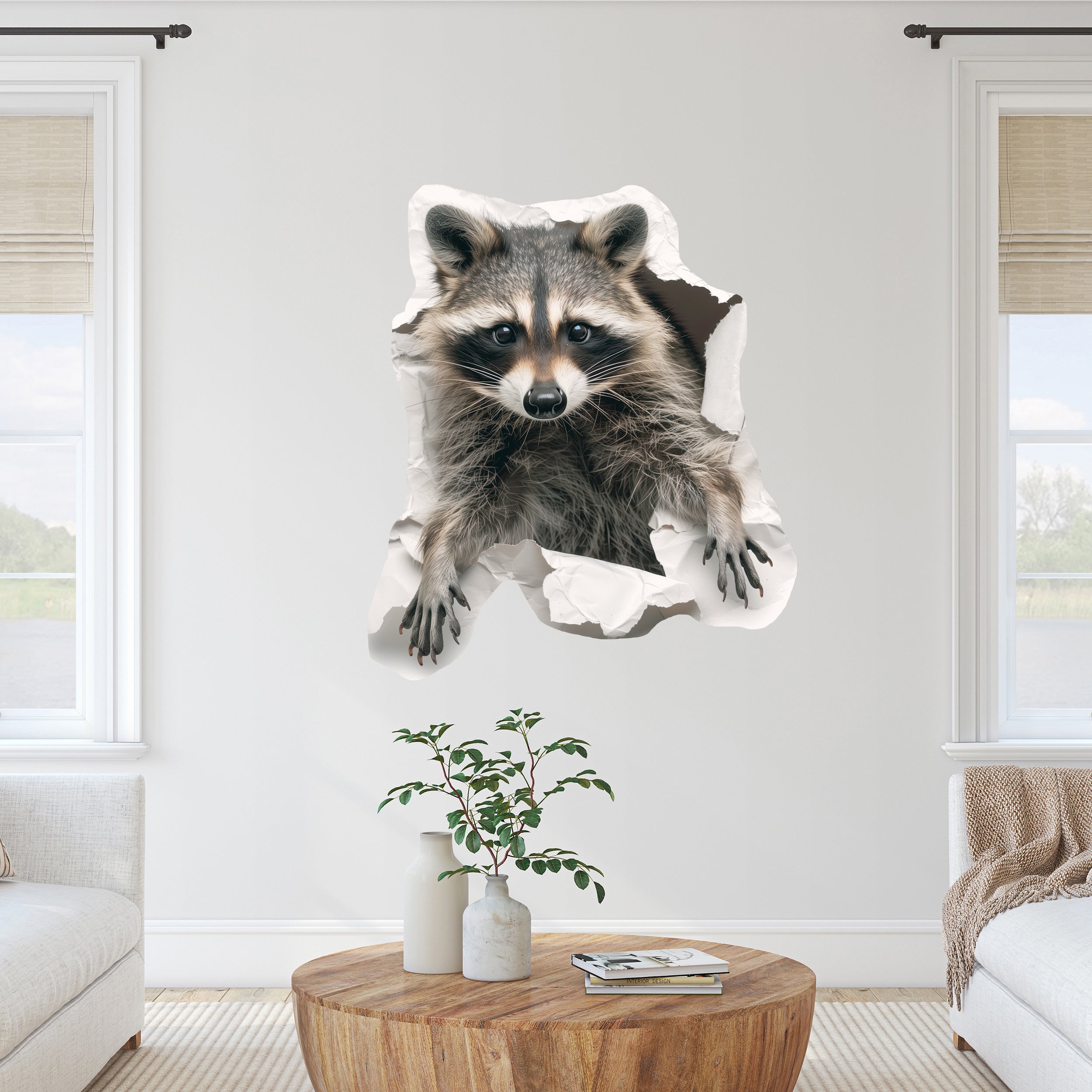 Wandtattoo Waschbär