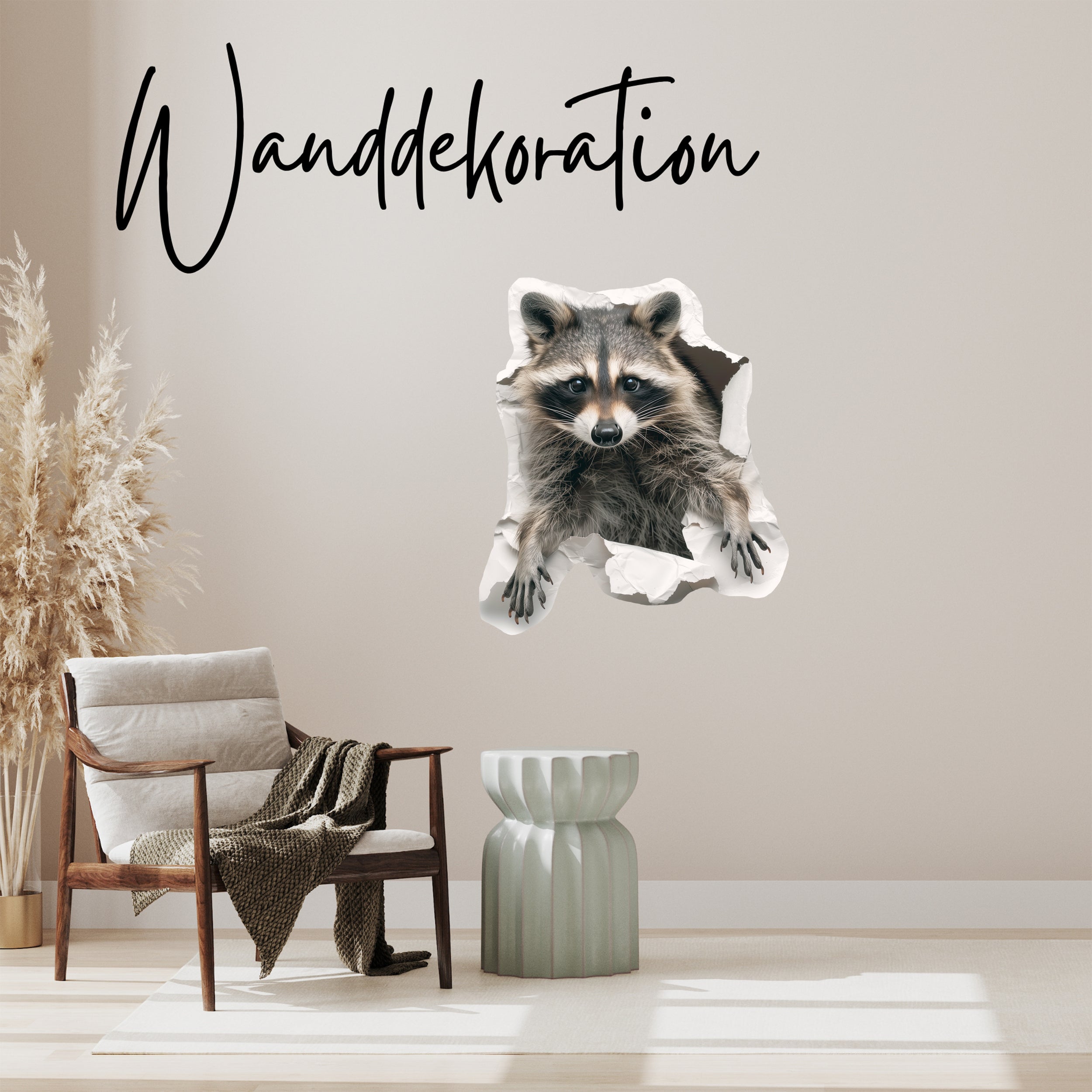 Wandtattoo Waschbär