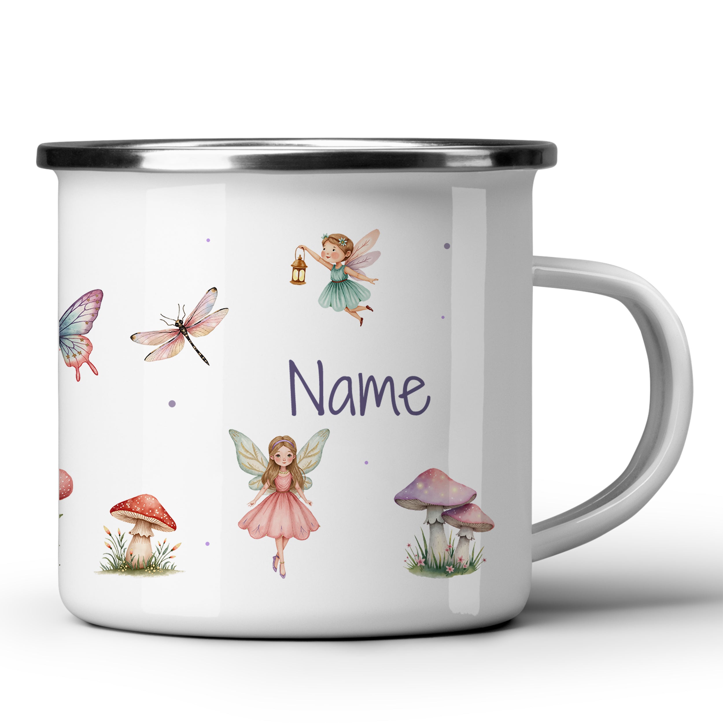 Emaille Becher Feenmotiv