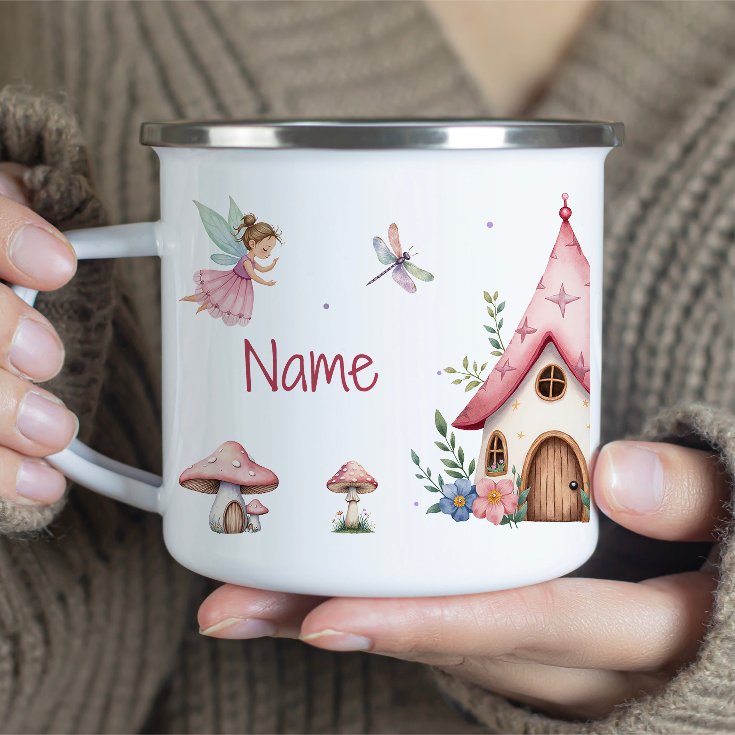 Emaille Tasse Feenwald