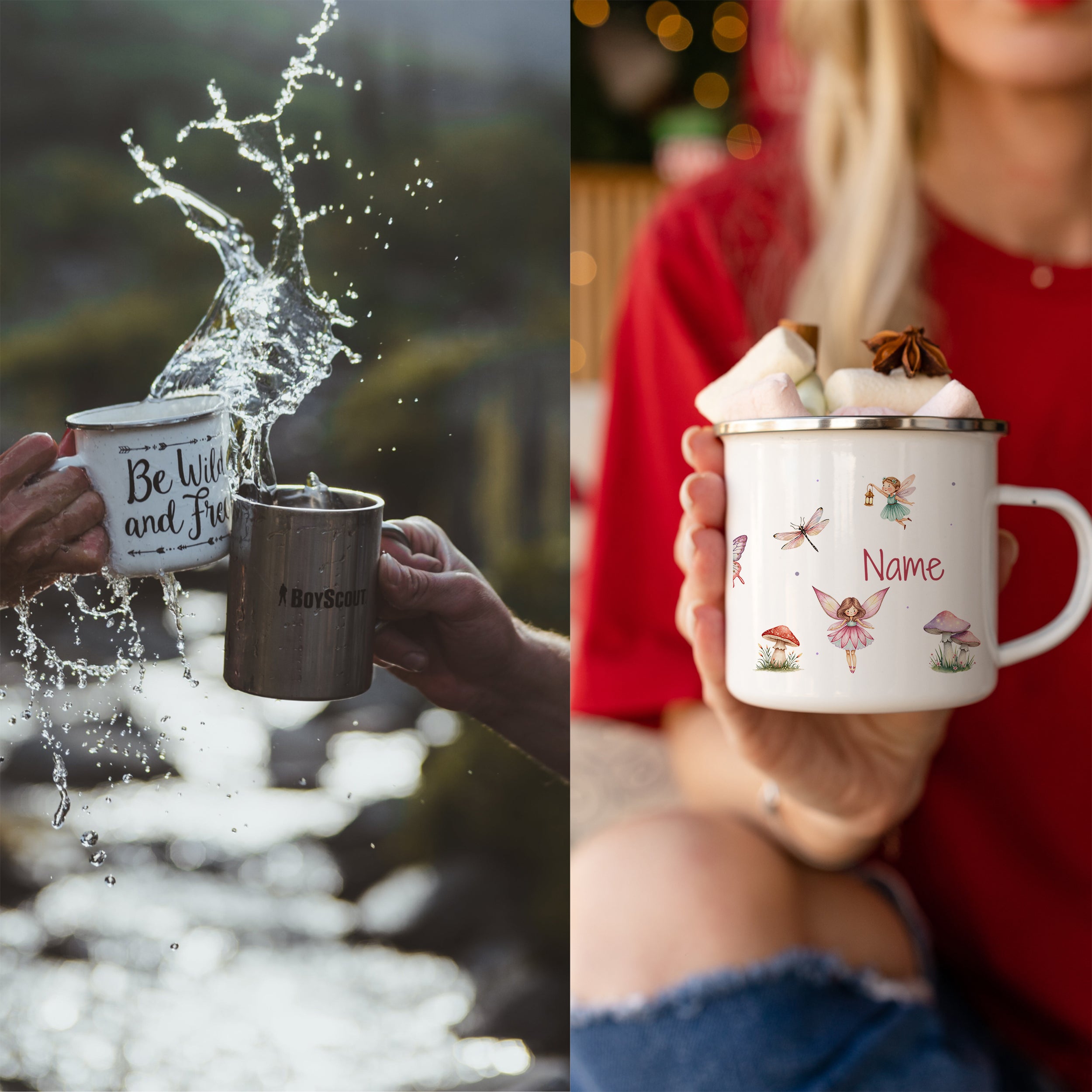 Emaille Tasse Feenwald