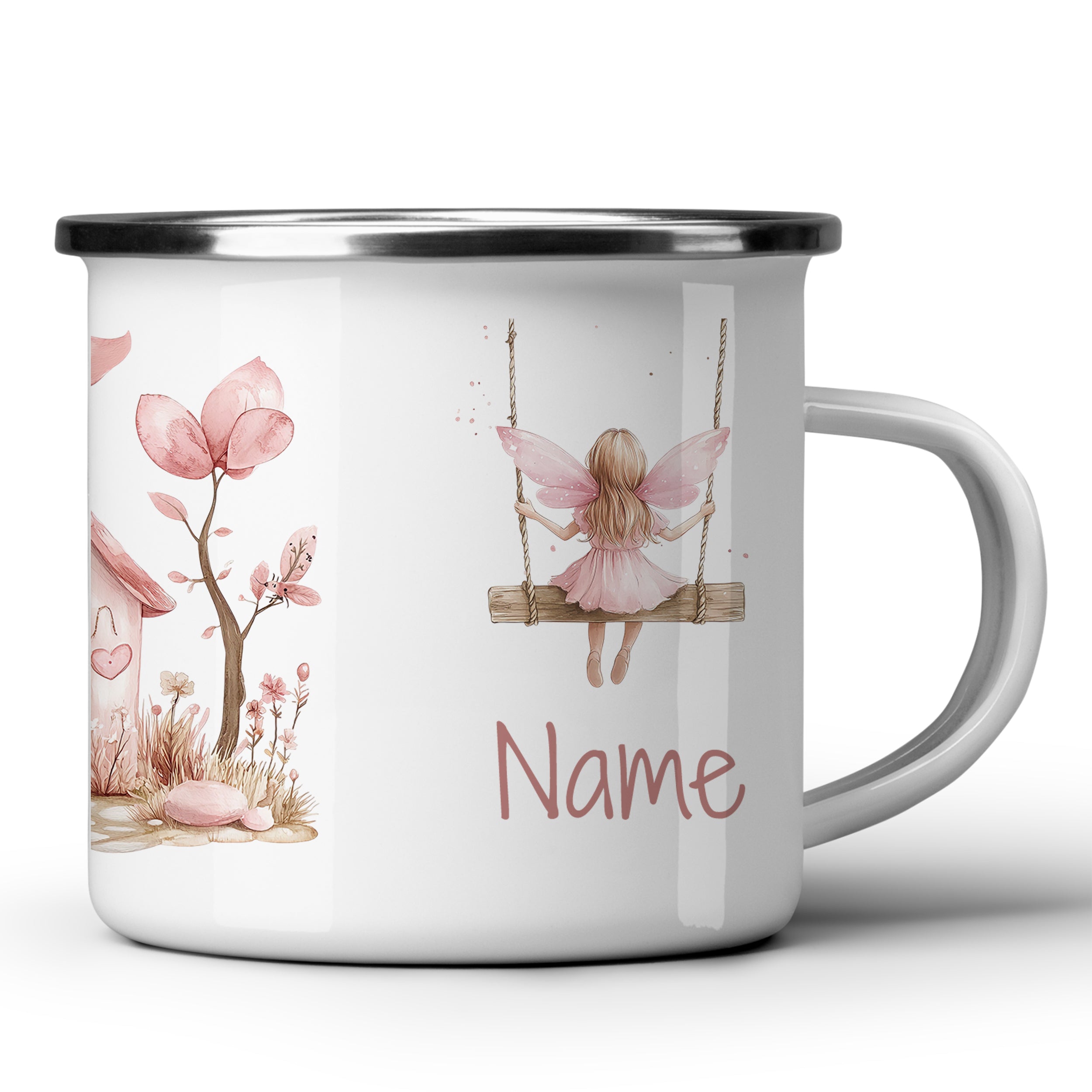 Emaille Tasse Feen-Motiv