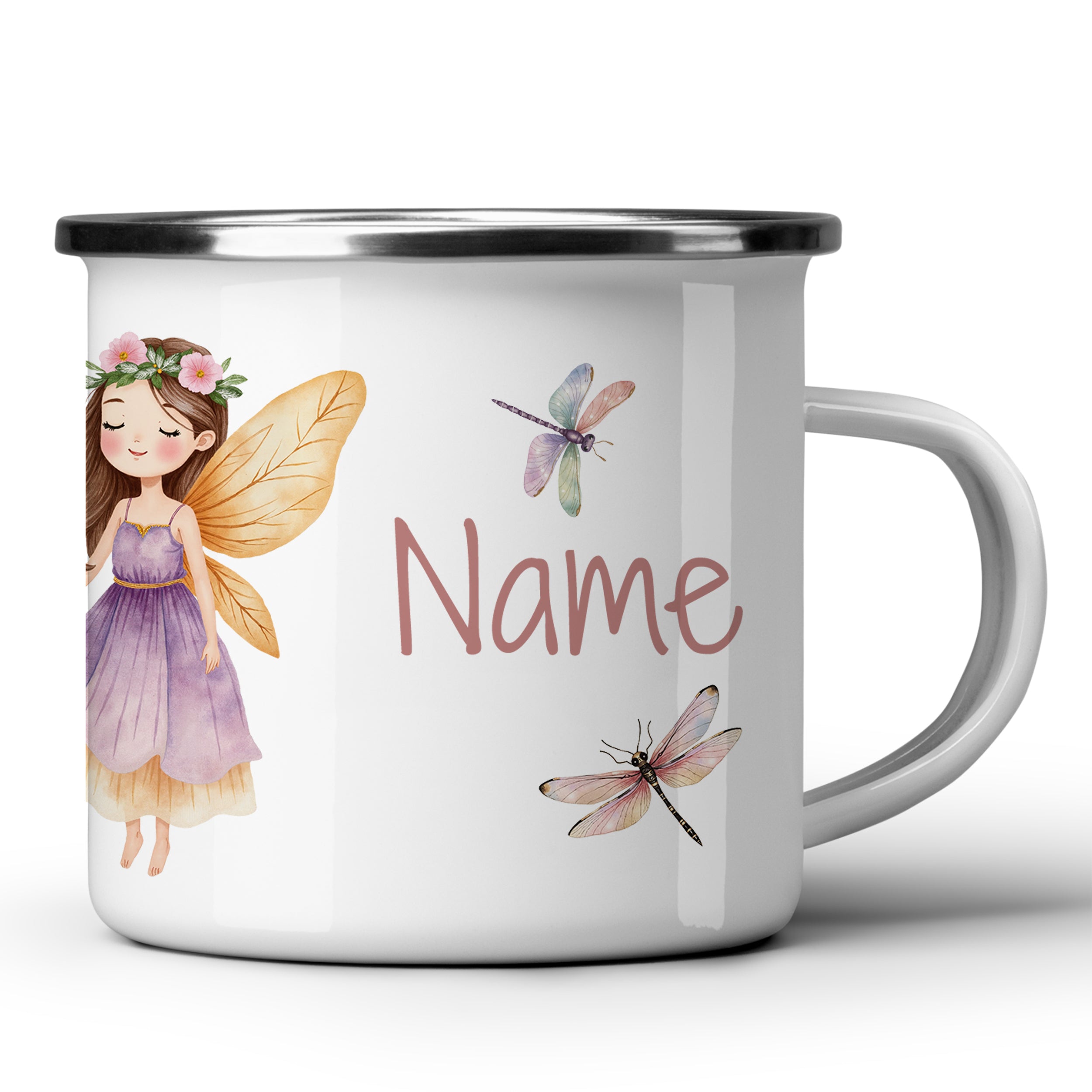 Emaille Tasse Feen-Motiv