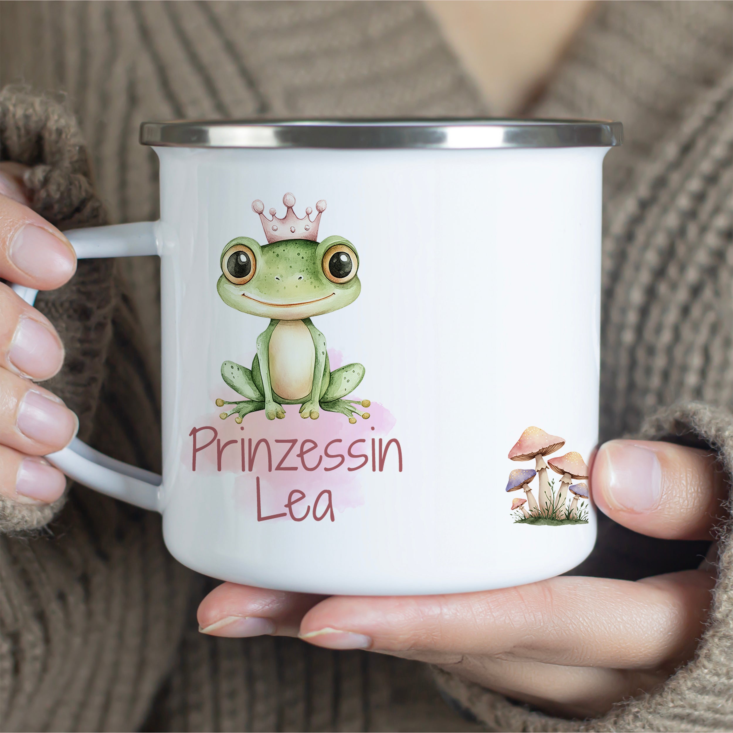 Emaille Tasse Prinzessin