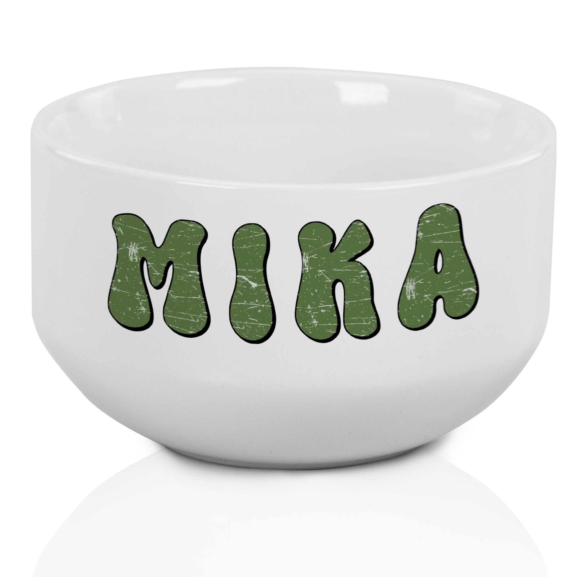 Müslischale mit Namen in grün