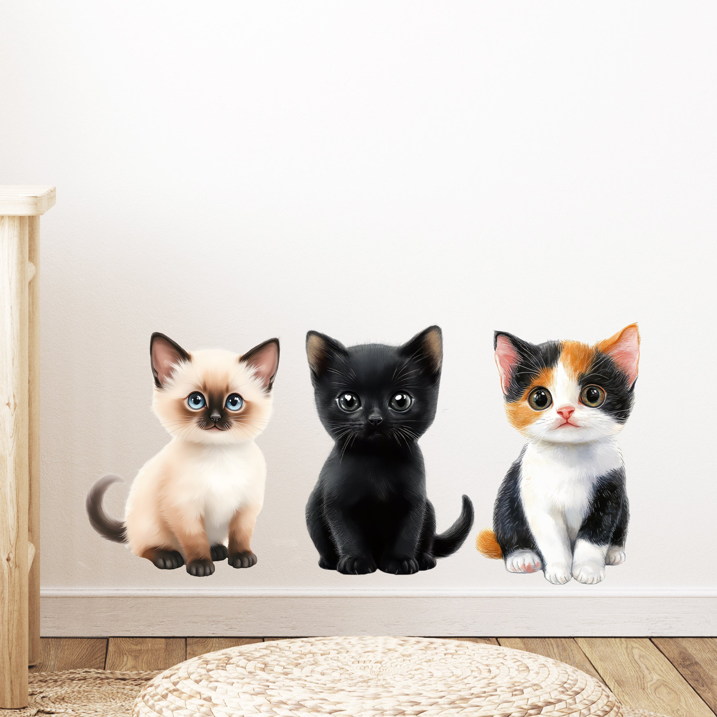 Wandtattoo 3 Kätzchen