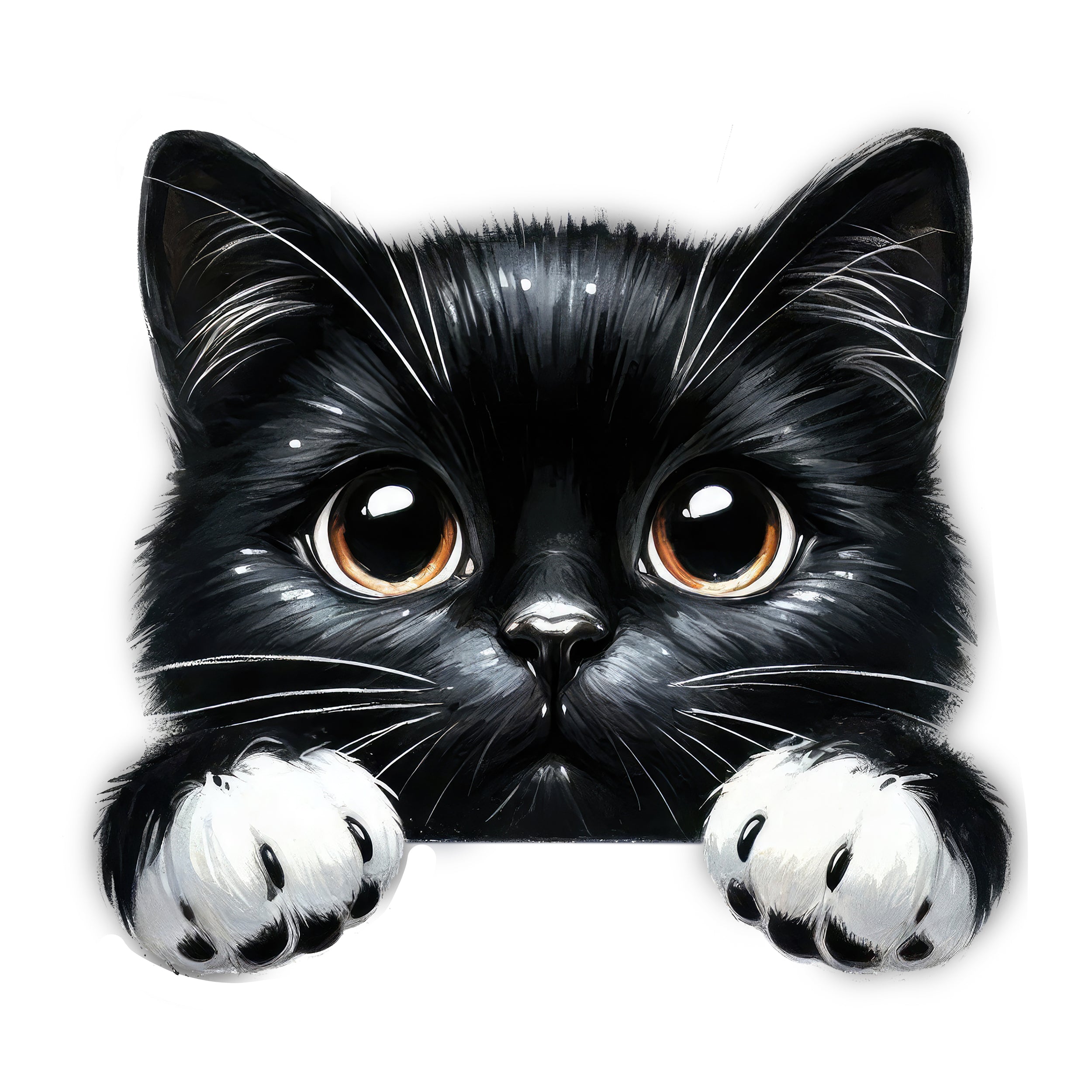 Wandtattoo Schwarze Katze