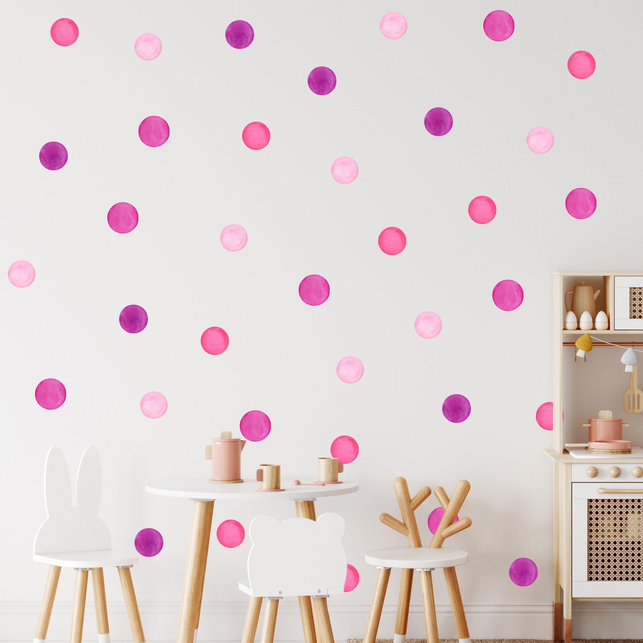 Wandtattoo Punkte Pink - Rosa