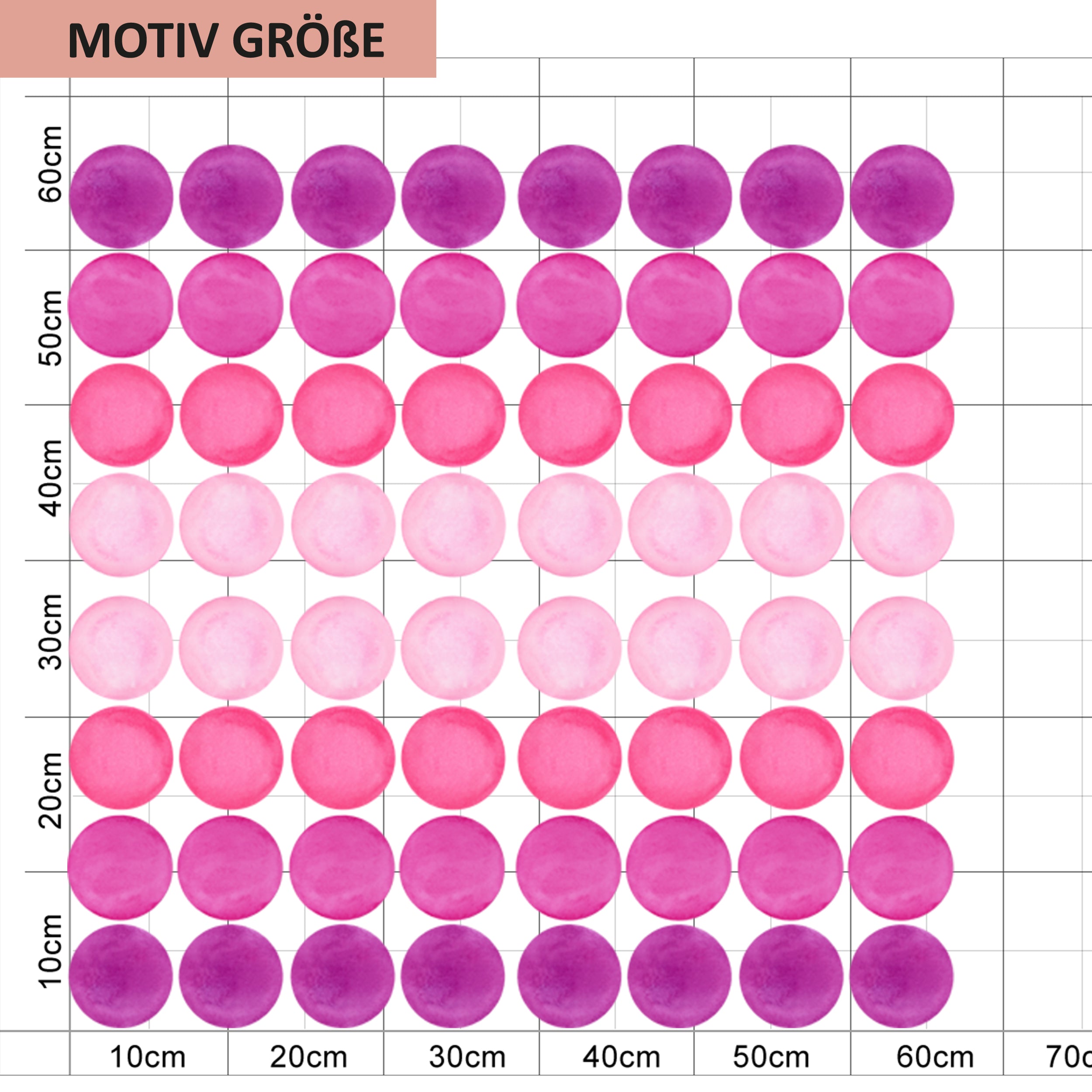 Wandtattoo Punkte Pink - Rosa