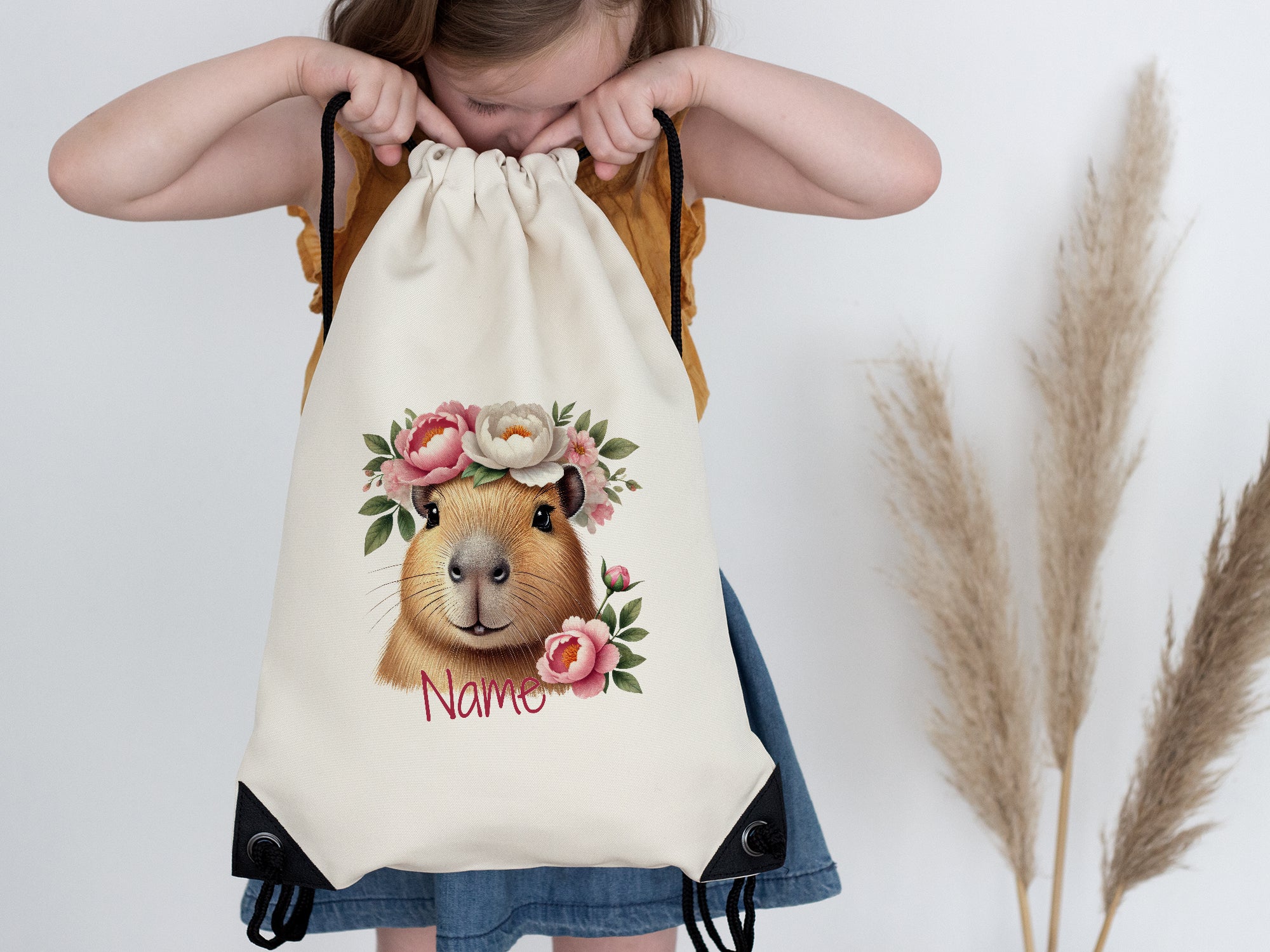 Turnbeutel mit süßem Meerschweinchen