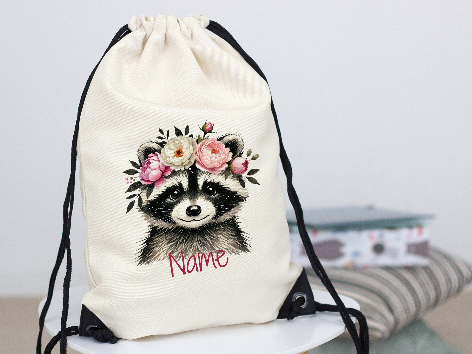 Turnbeutel Waschbär