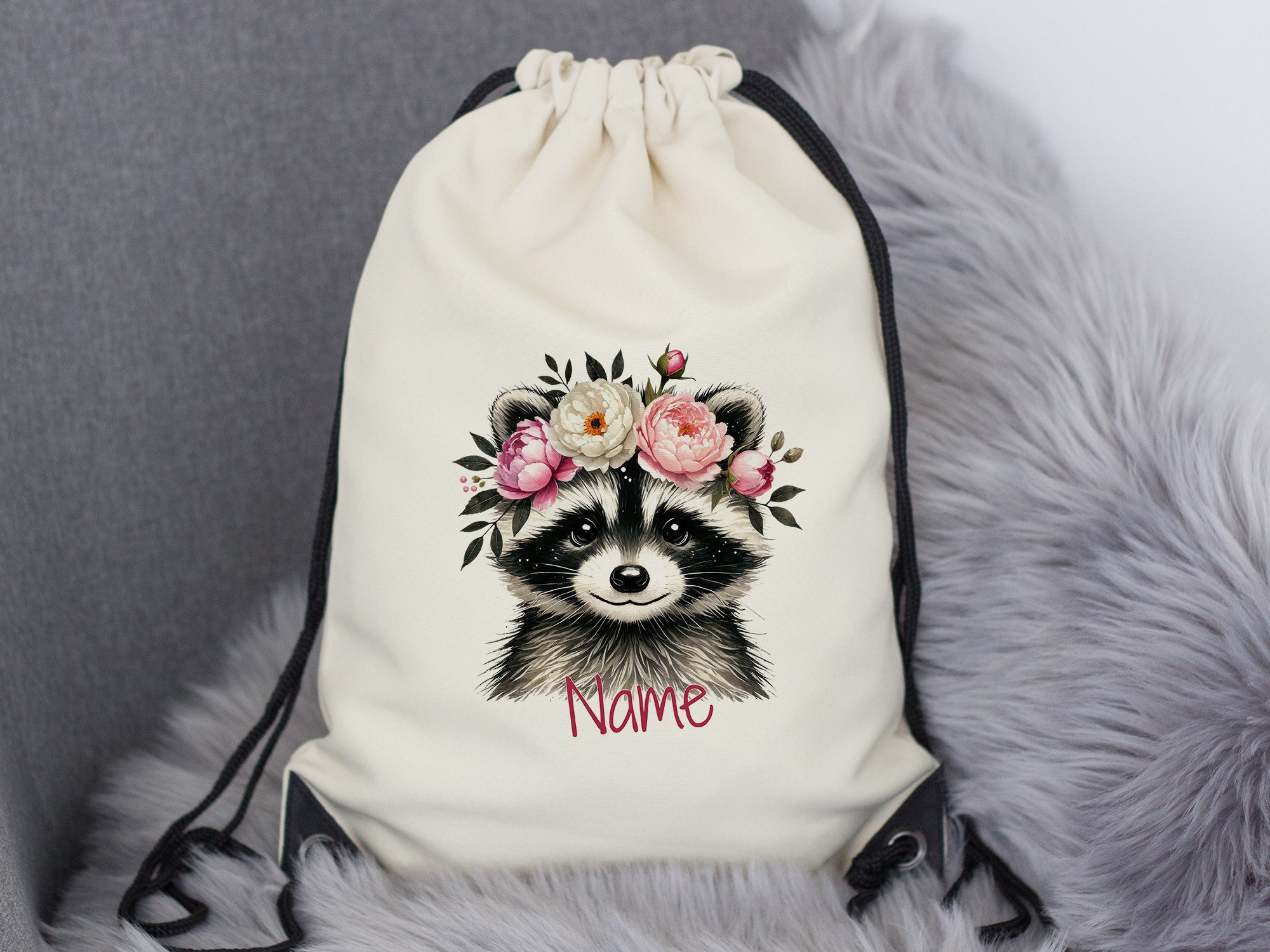 Turnbeutel Waschbär