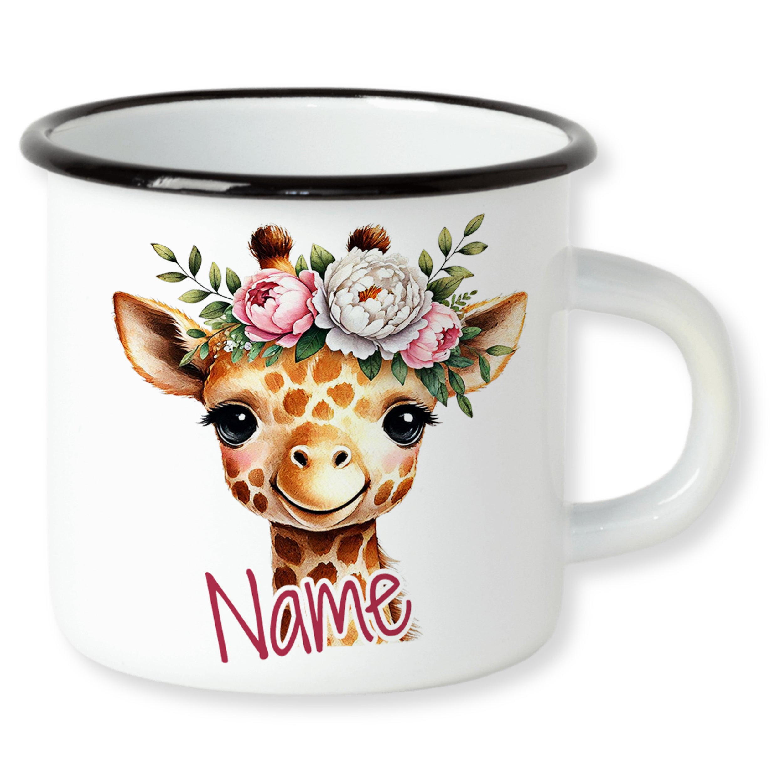 Emaille Becher Giraffe