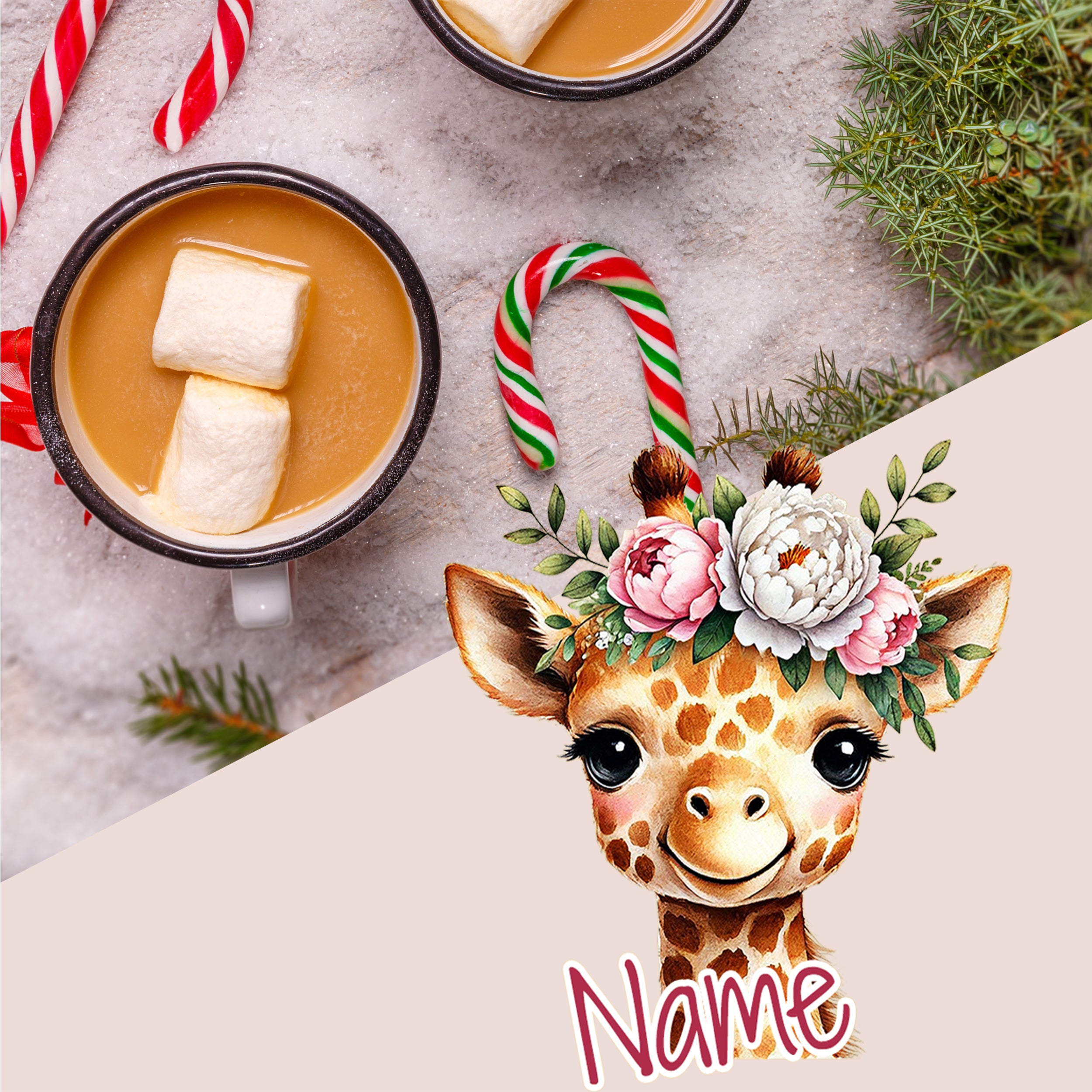 Emaille Becher Giraffe