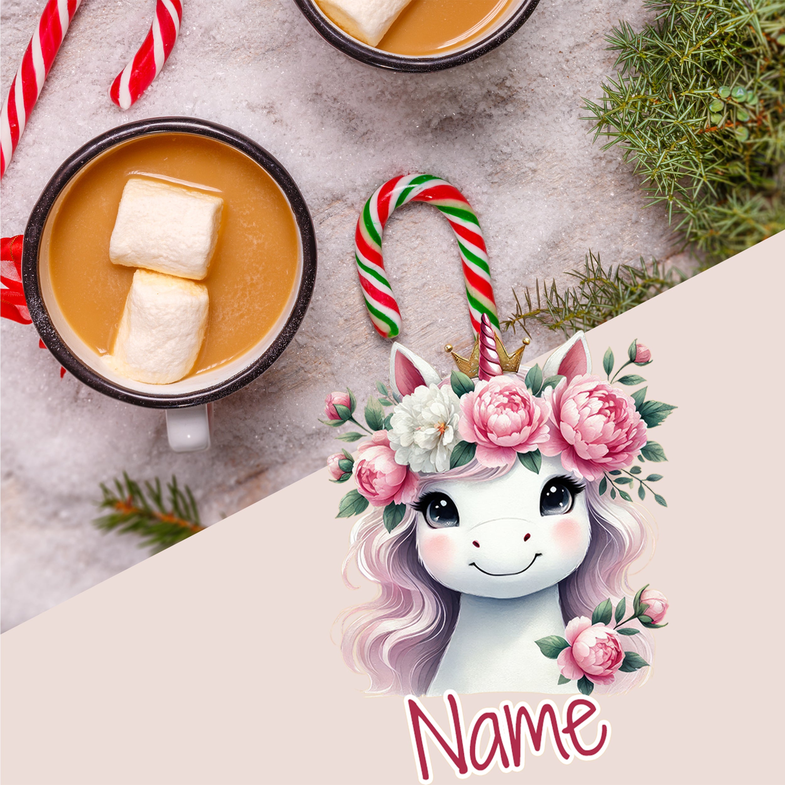 Emaille Becher Einhorn