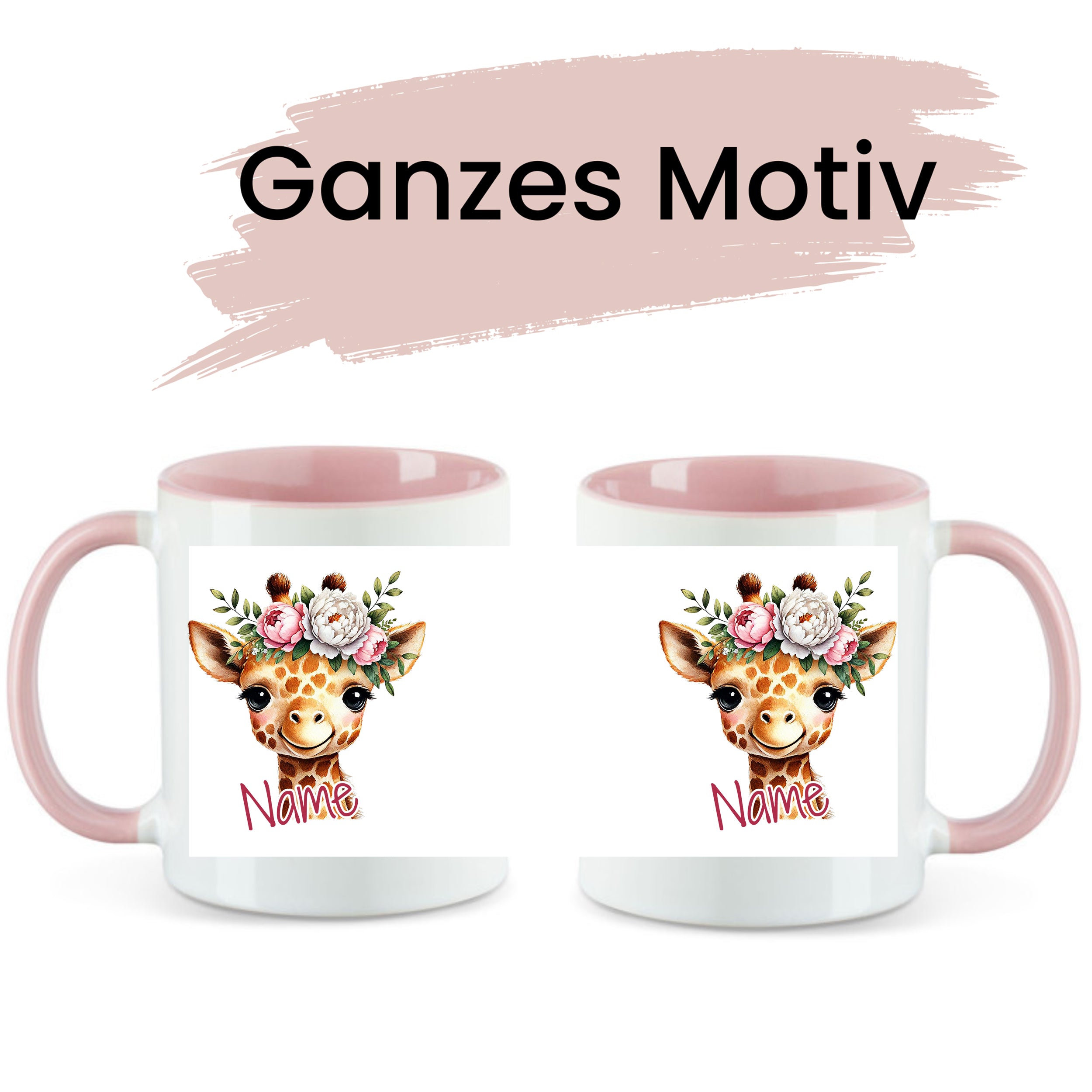 Tasse Giraffe mit Blumen - Ein Lächeln für jeden Tag