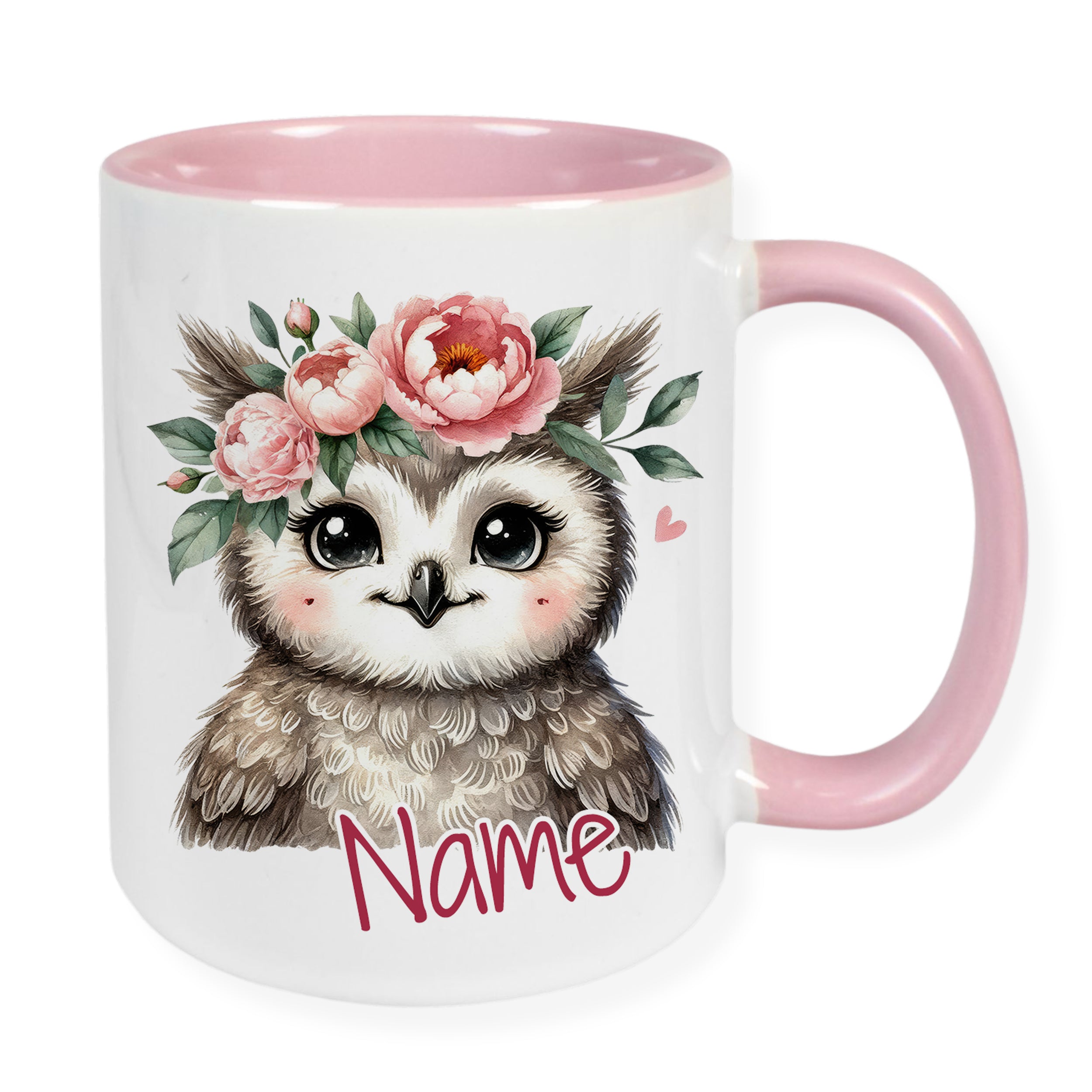 Tasse Eule mit Rosen