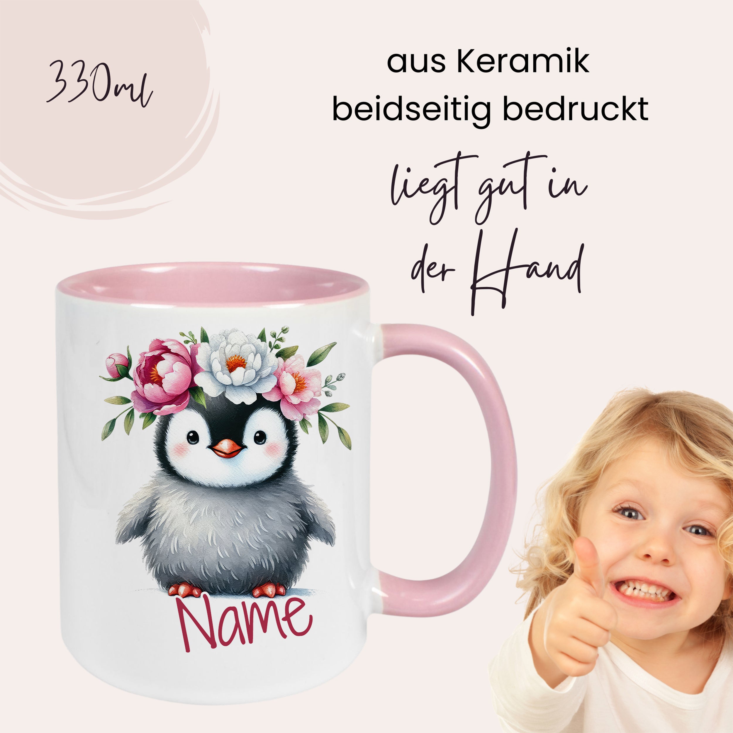 Personalisierte Tasse Pinguin