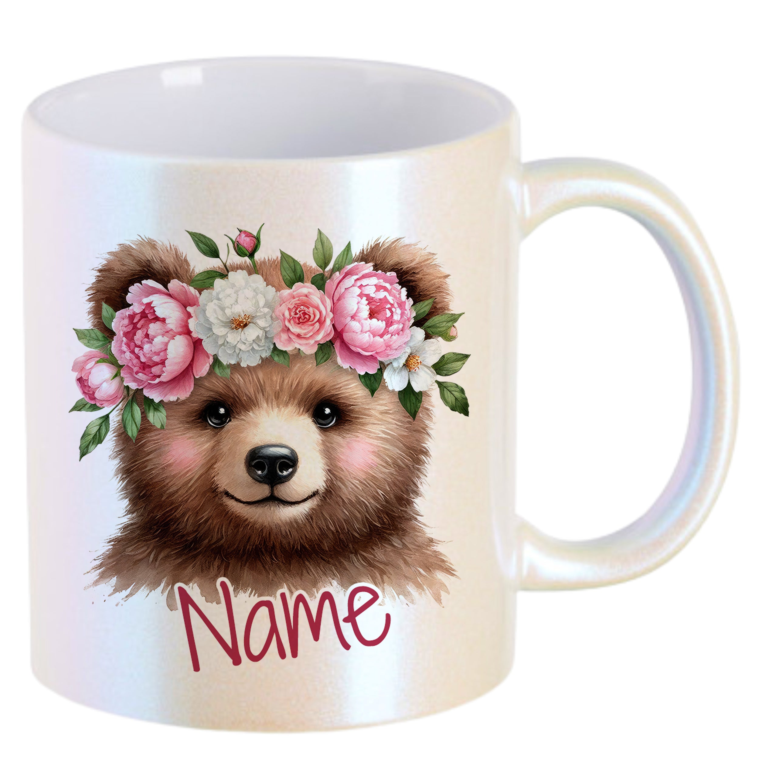 Tasse Bär mit Blumen