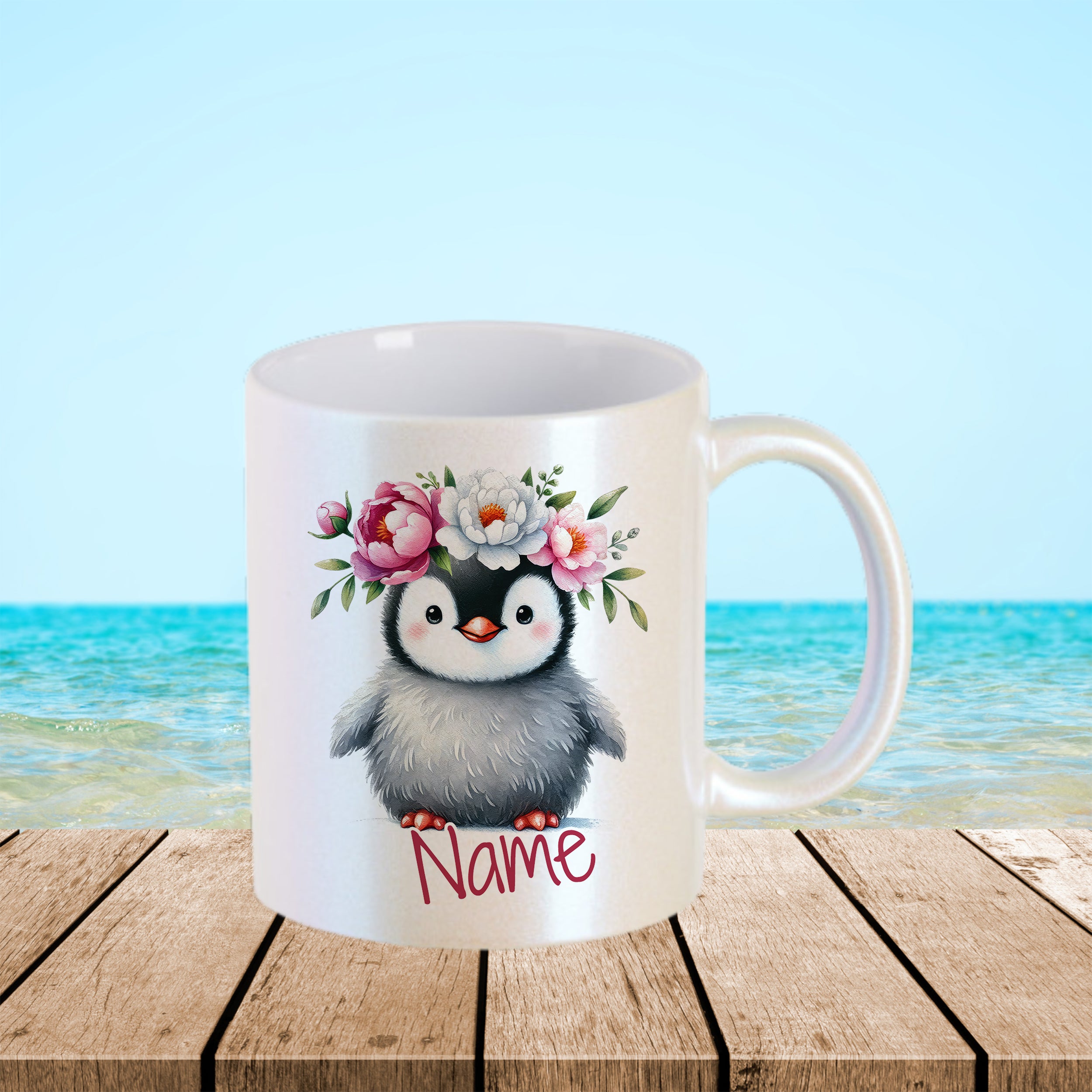 Tasse mit Pinguin