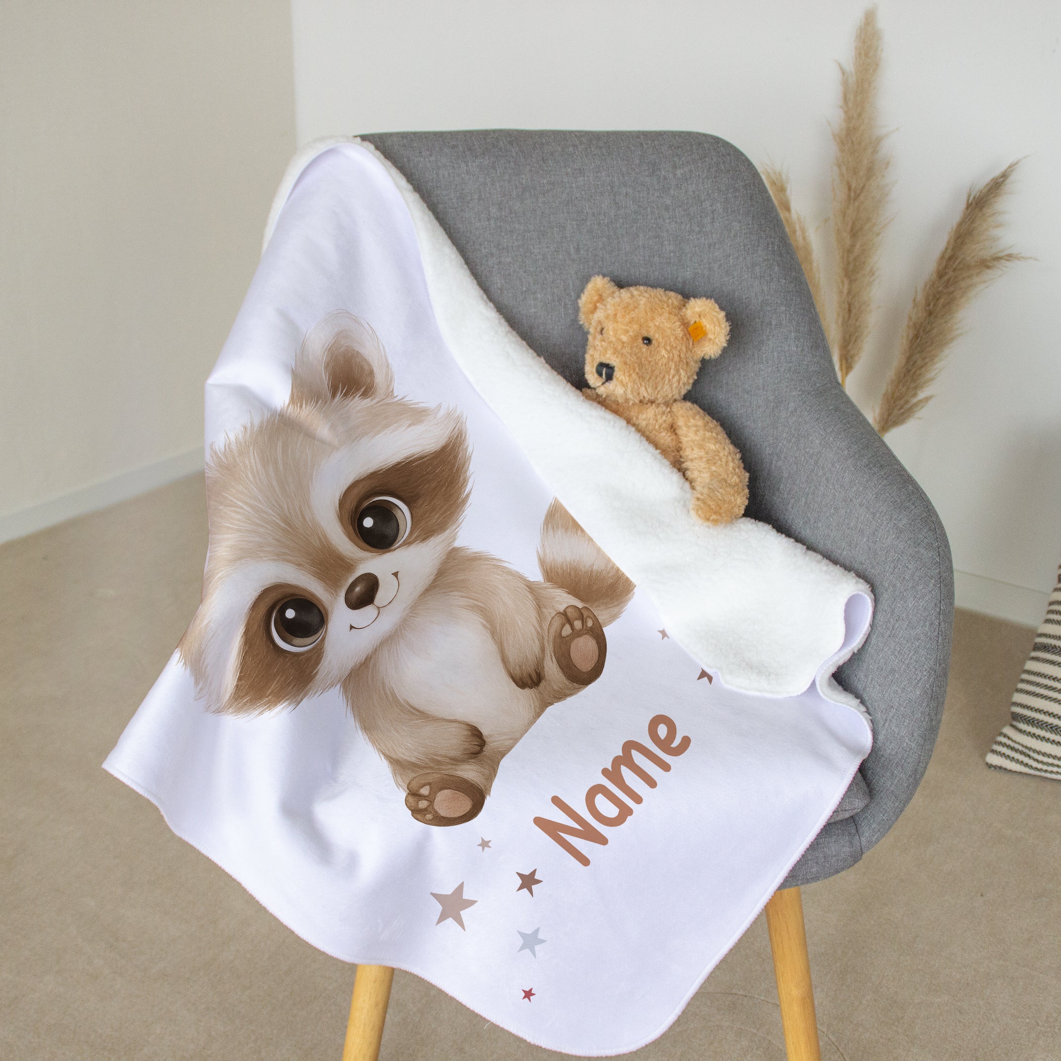 Babydecke Waschbär