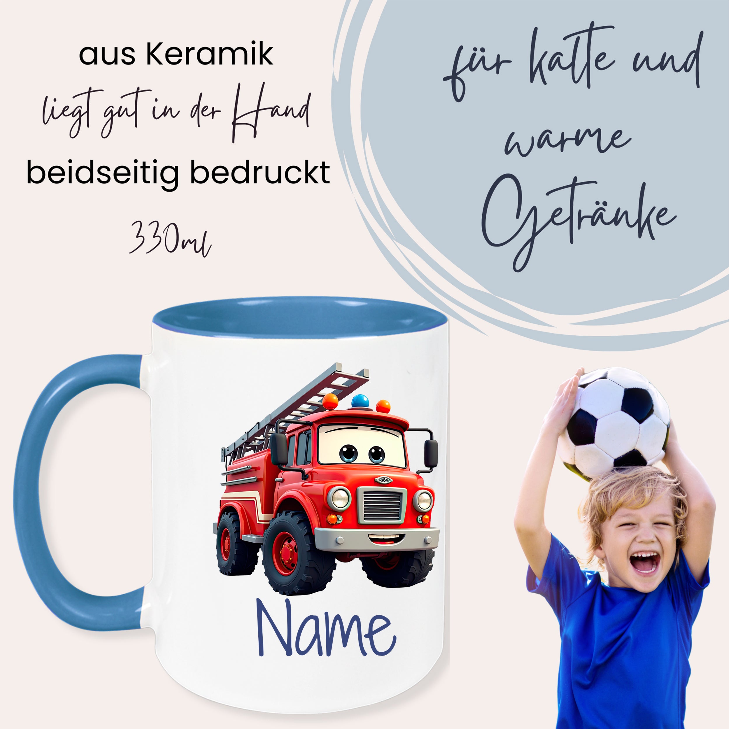 Kindertasse Feuerwehrmann - Für kleine Helden im Alltag