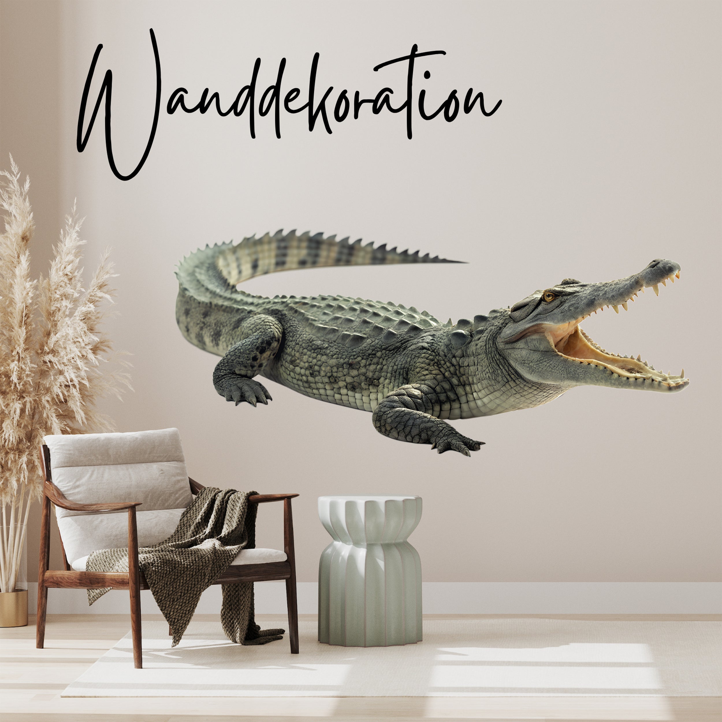 Wandtattoo Krokodil