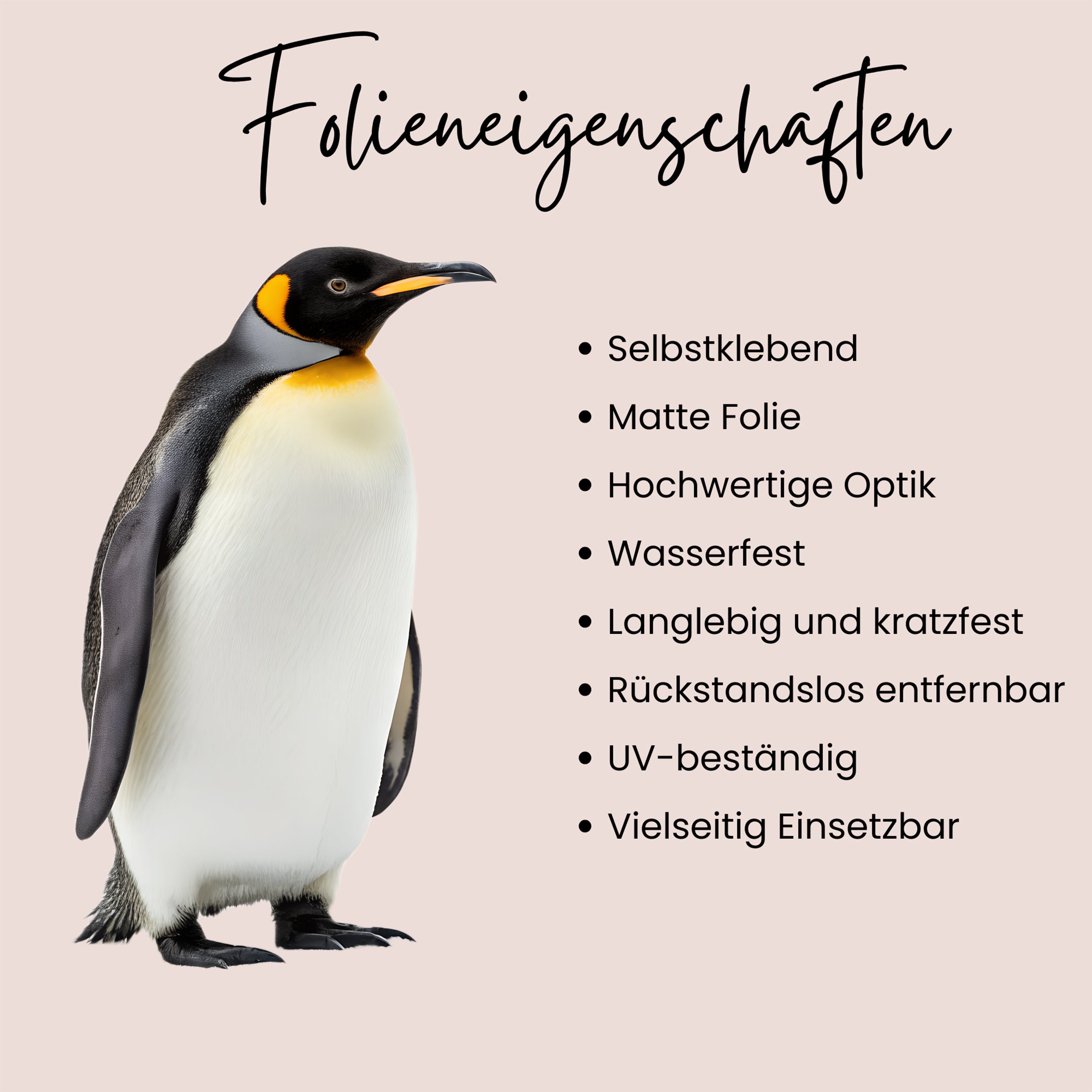 Wandtattoo Pinguin