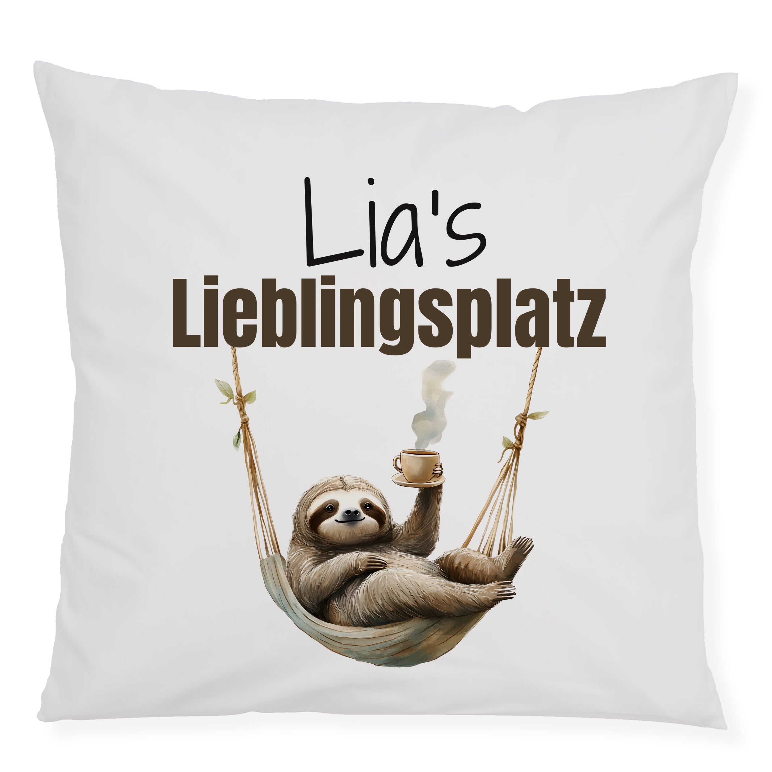 Kissenbezug Faultier Lieblingsplatz