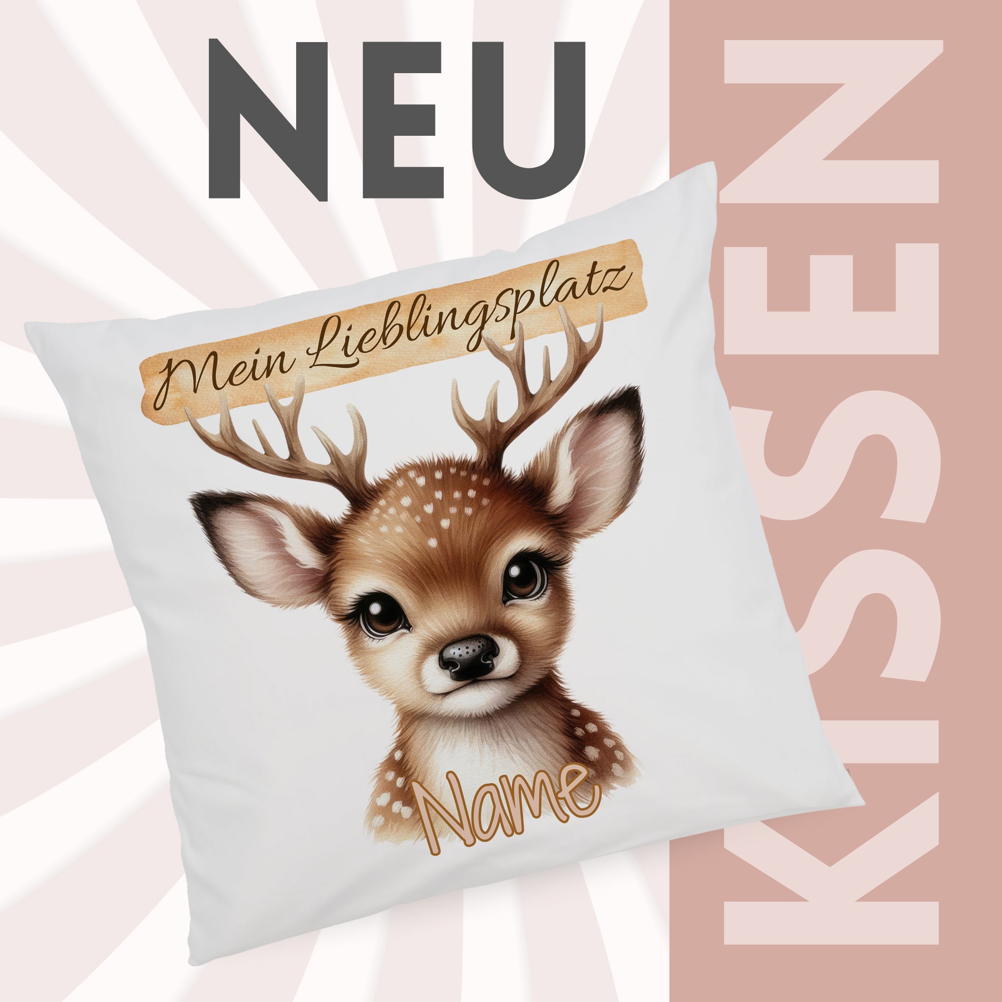 Kissenbezug Lieblingsplatz Reh