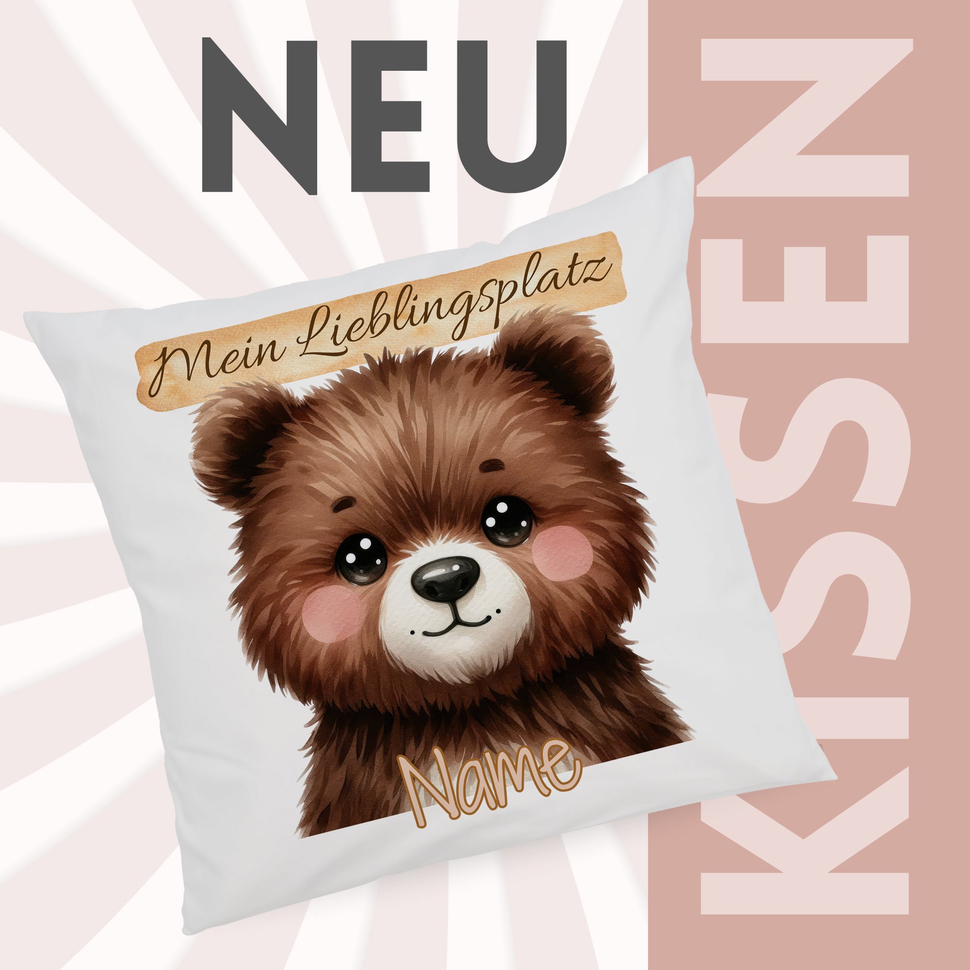 Kissenbezug Bär Lieblingsplatz