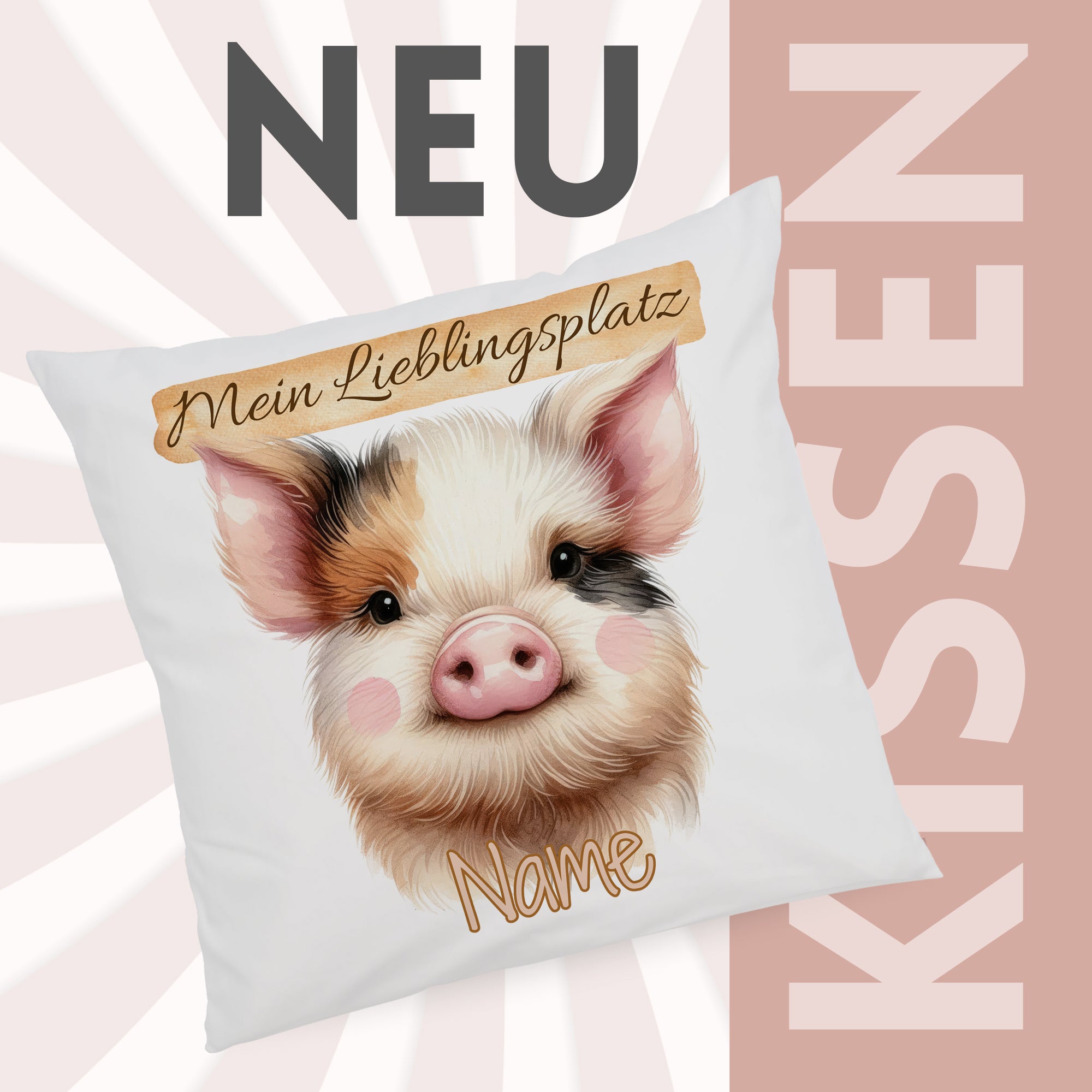 Kissenbezug Schwein Lieblingsplatz