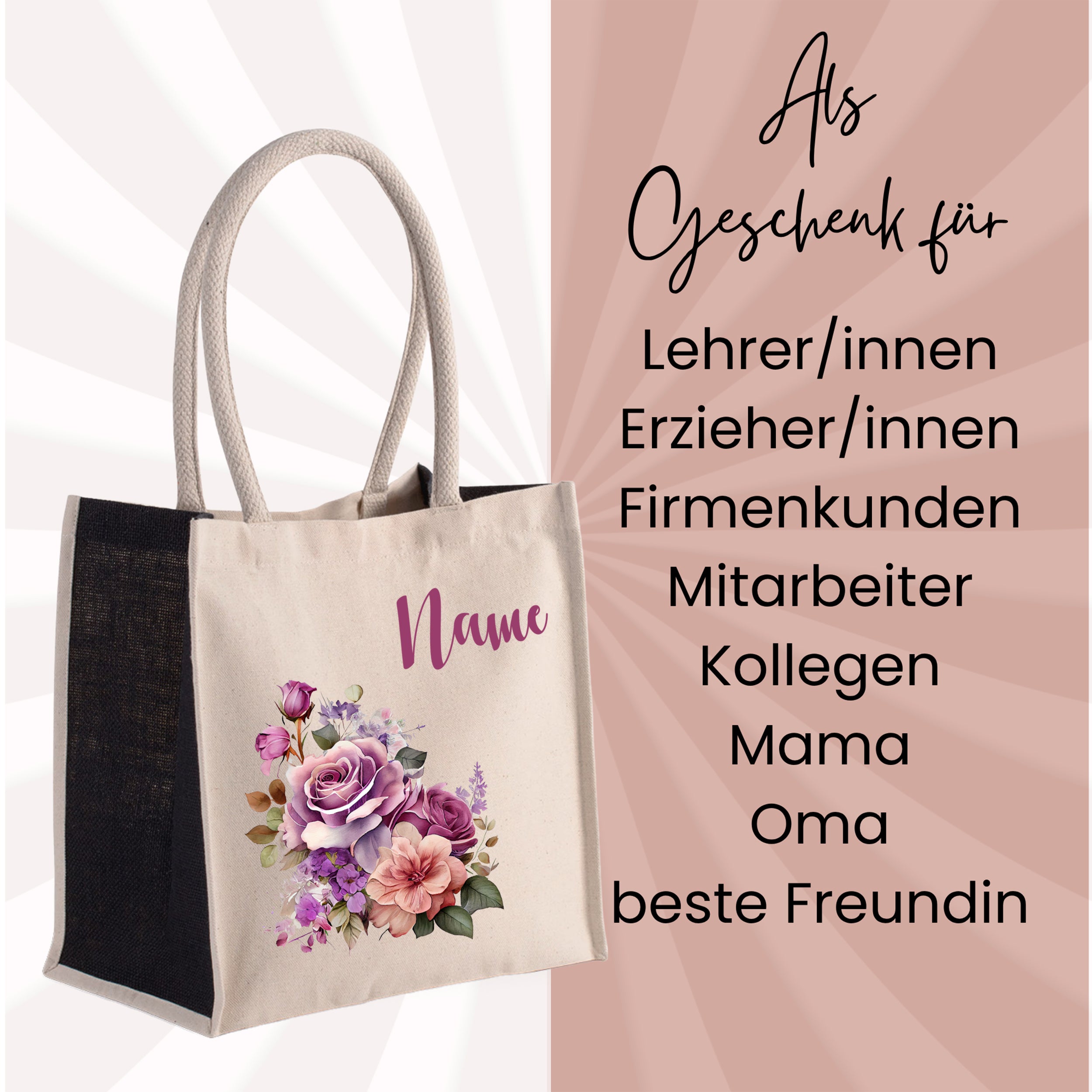 Tasche mit Blumenmotiv