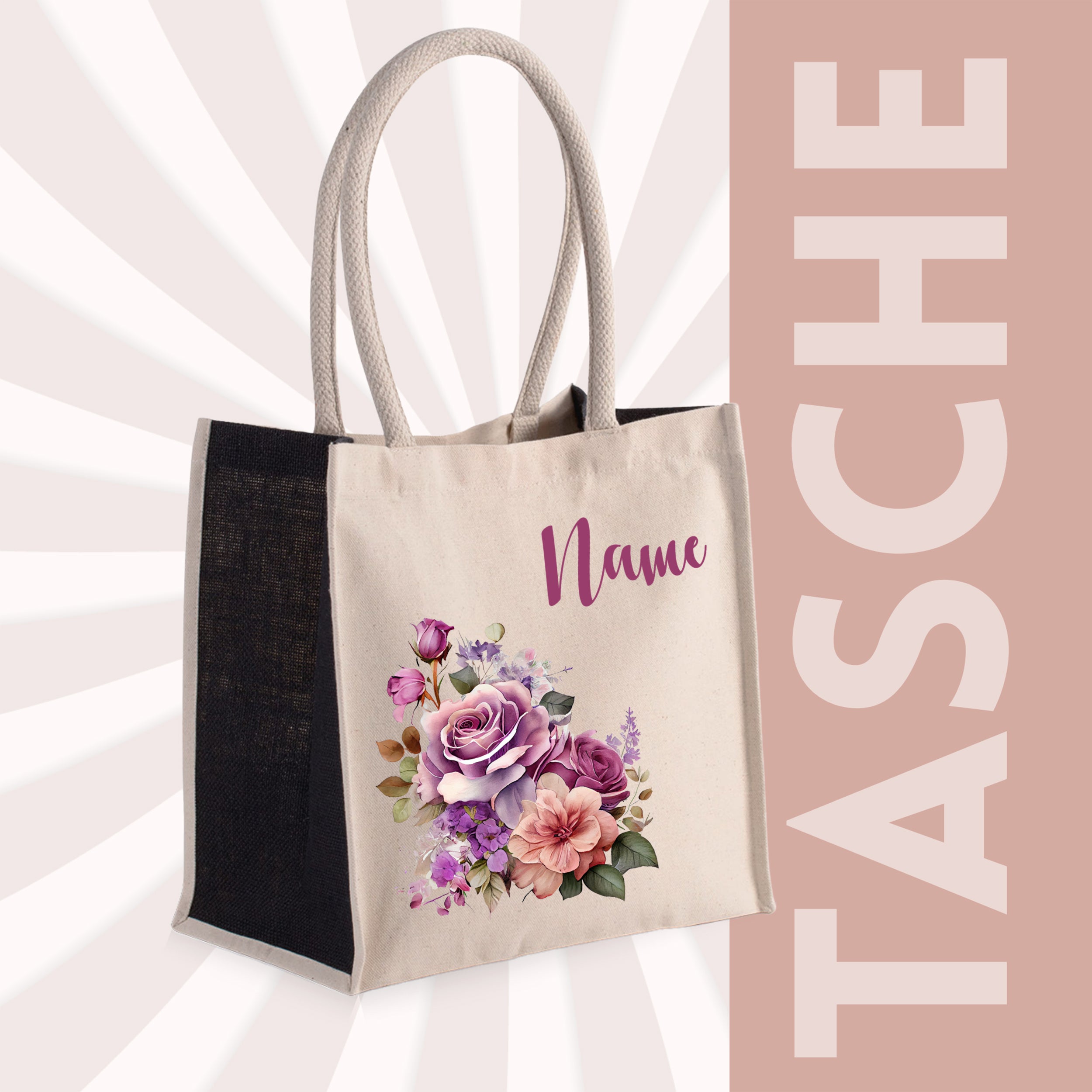 Tasche mit Blumenmotiv